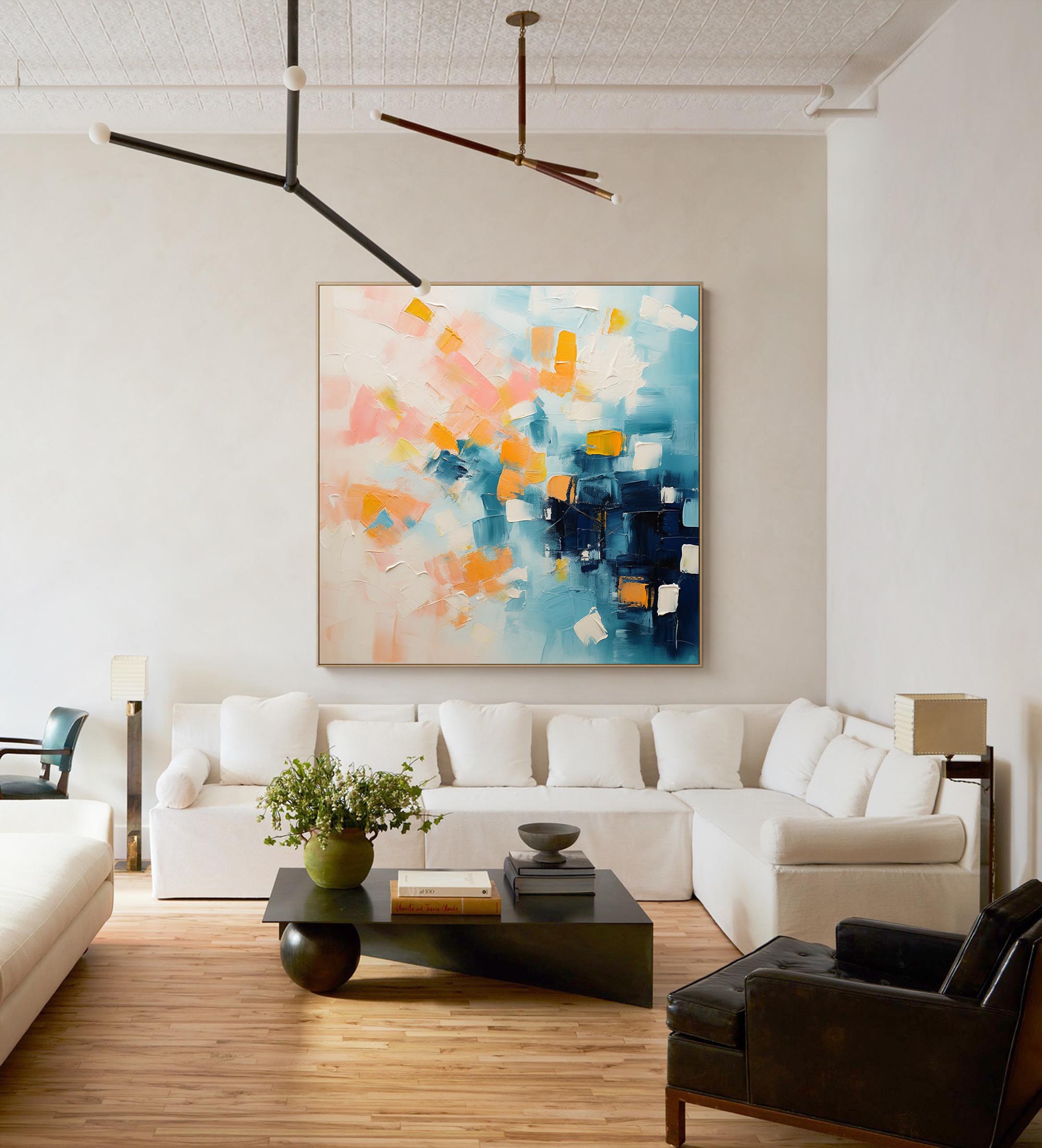 Wallart Soft Pastel Abstract Canvas Art