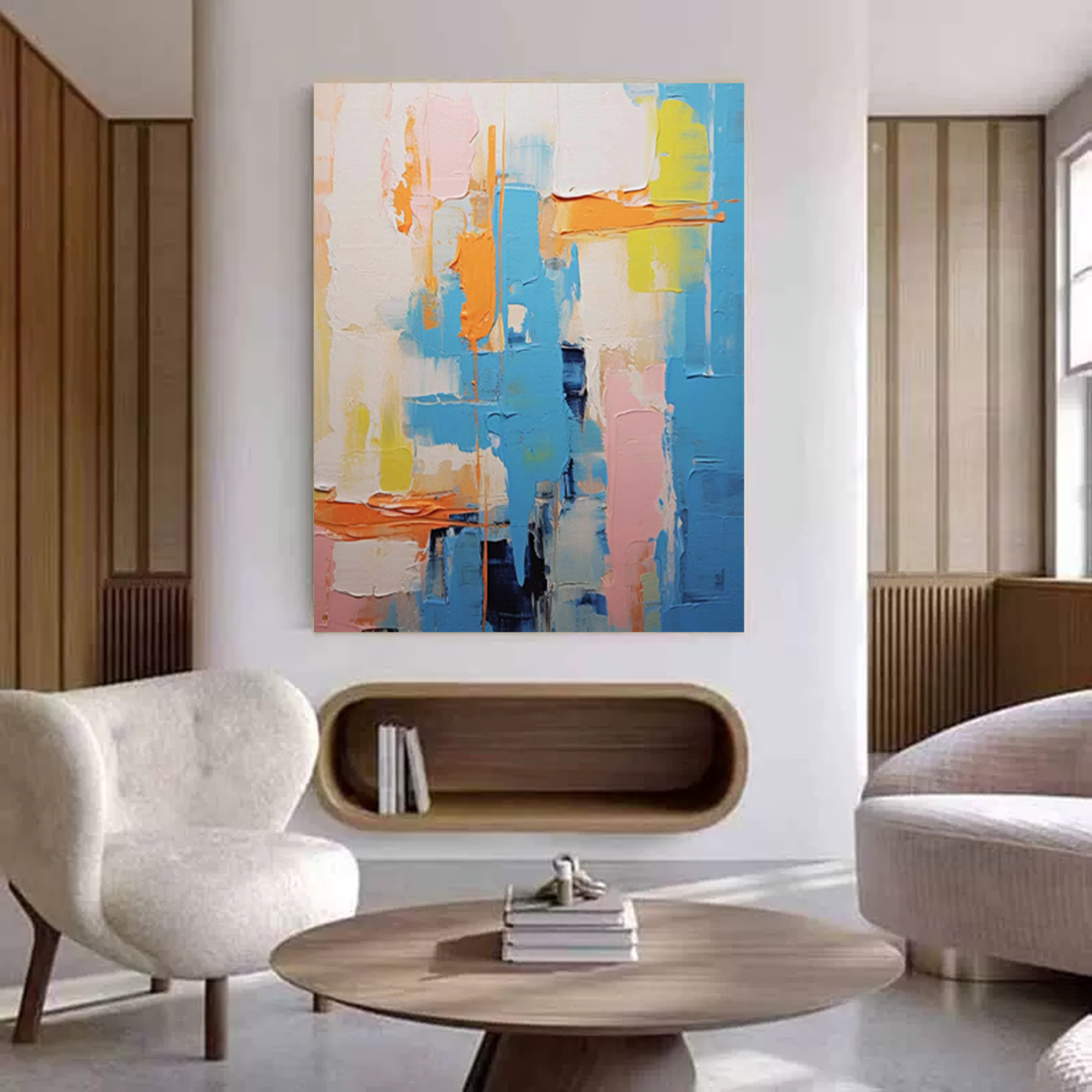 Wallart Vibrant Layers: Abstract Color Play