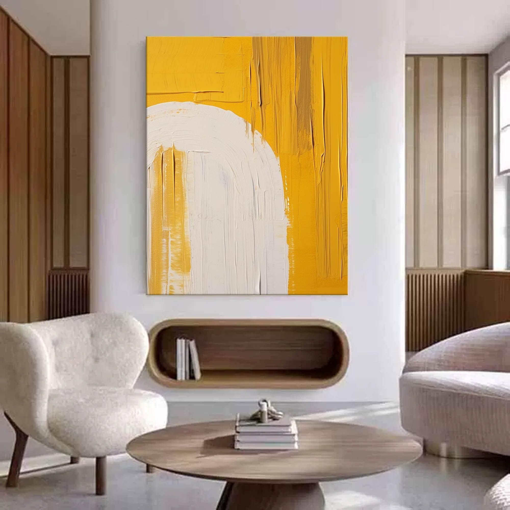 Wallart Golden Harmony Abstract Texture