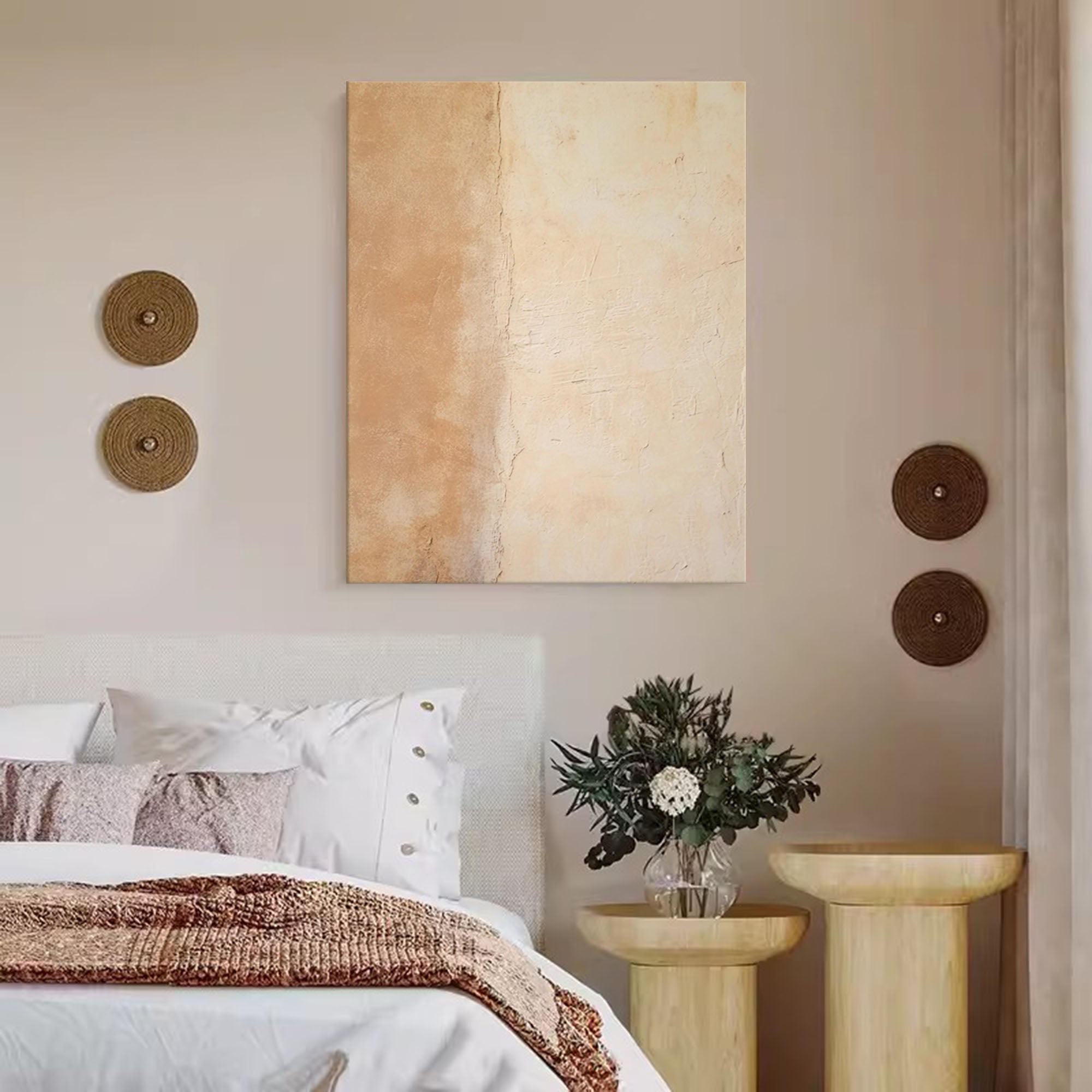 Wallart Neutral Earth Tones Abstract Art