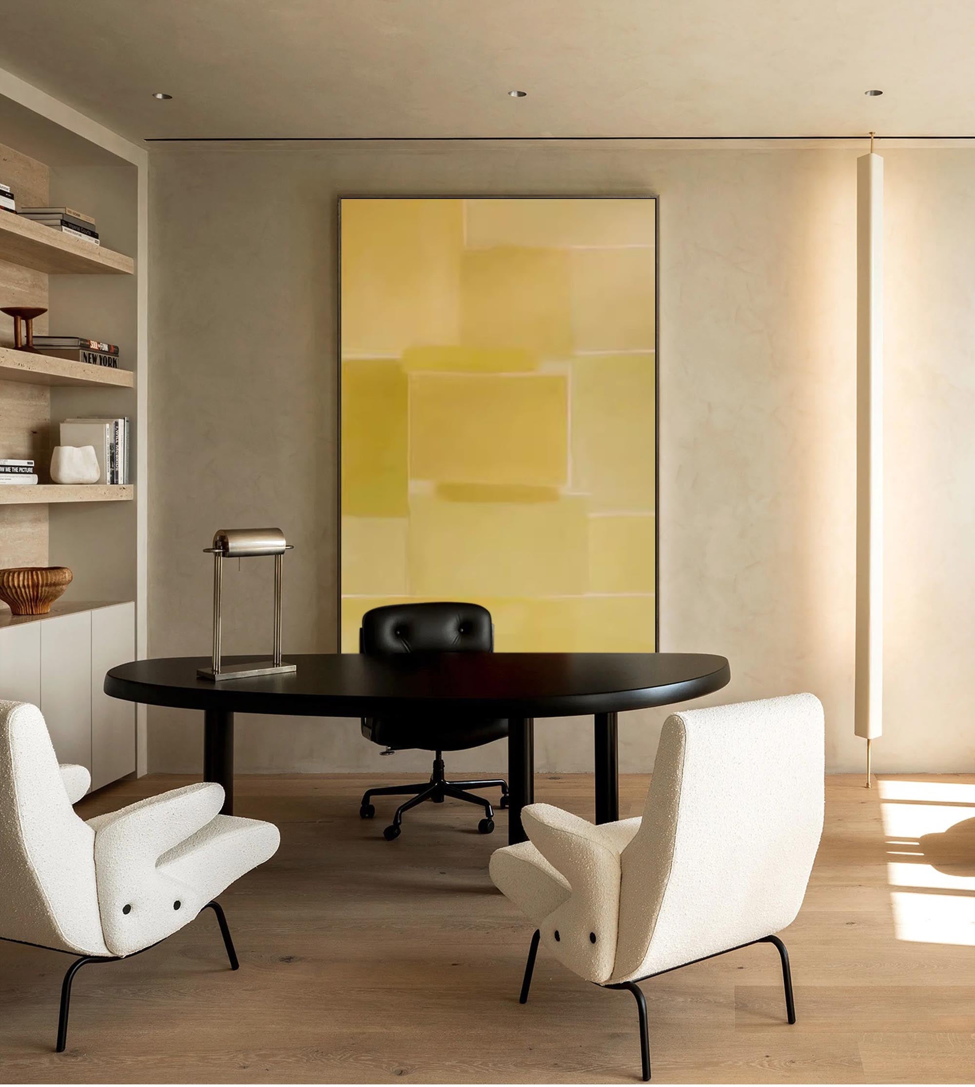 Wallart Minimalist Yellow Geometric Art