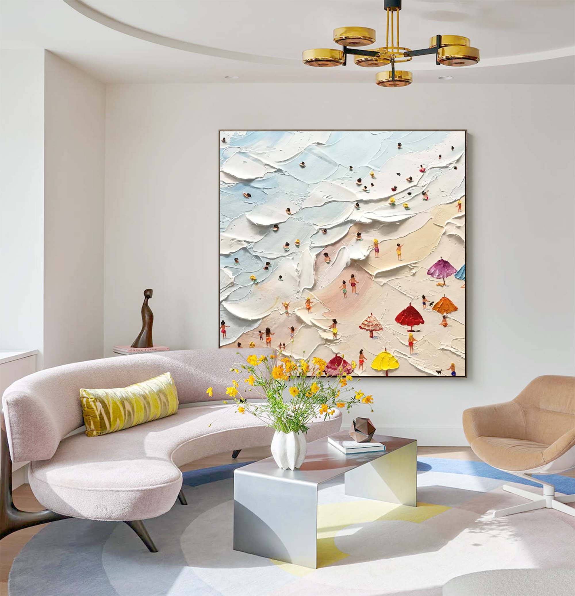 Wallart Summer Beach Vibes: Textured Coastal Life