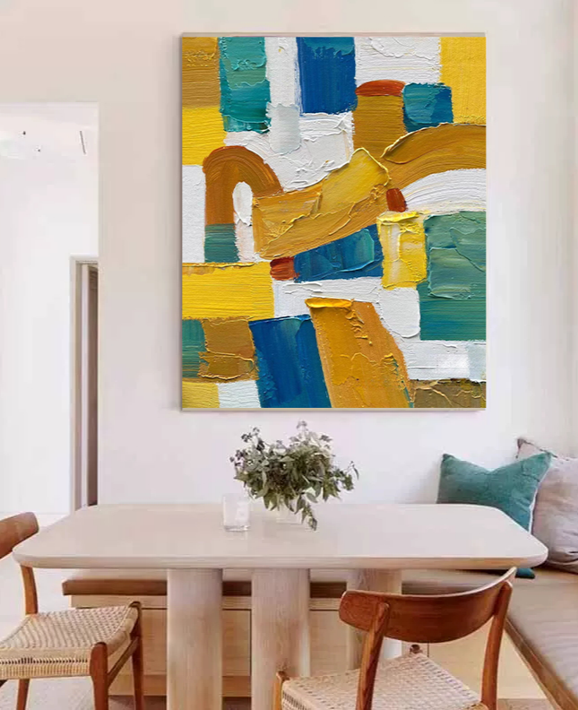 Wallart Bold Hues: Vibrant Abstract Geometry