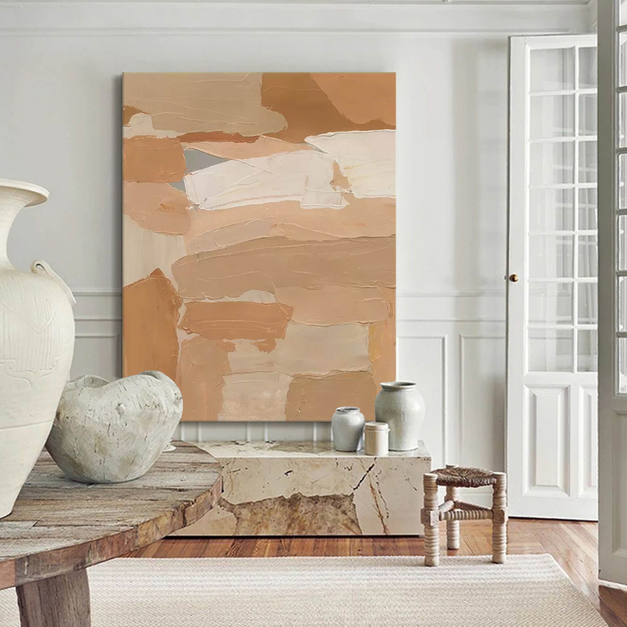 Wallart Earthy Abstract Textured Canvas Art