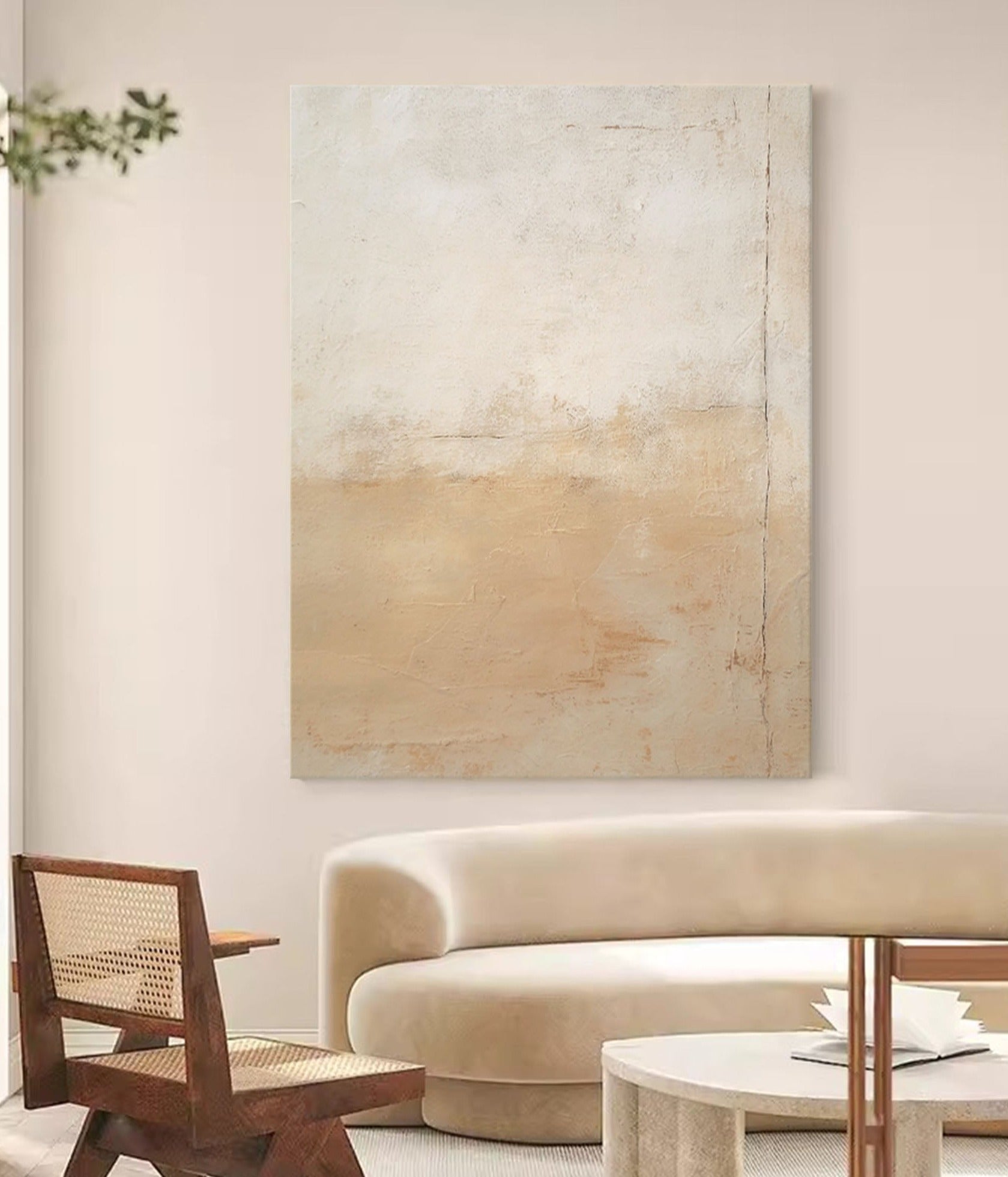 Wallart Neutral Textured Minimalist Art