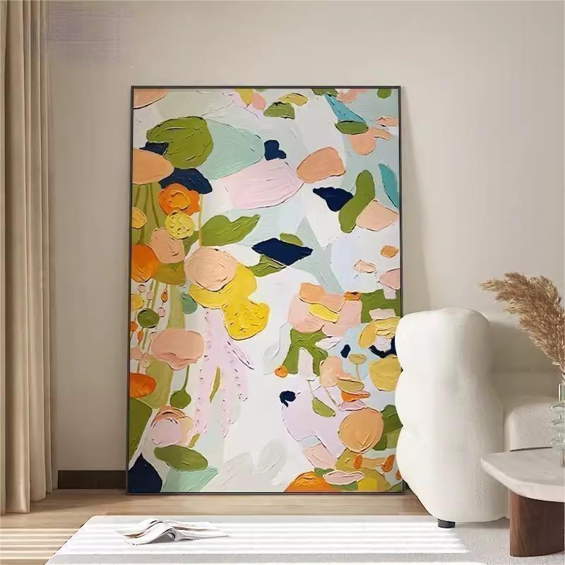 Wallart Colorful Floral Abstract Texture Art