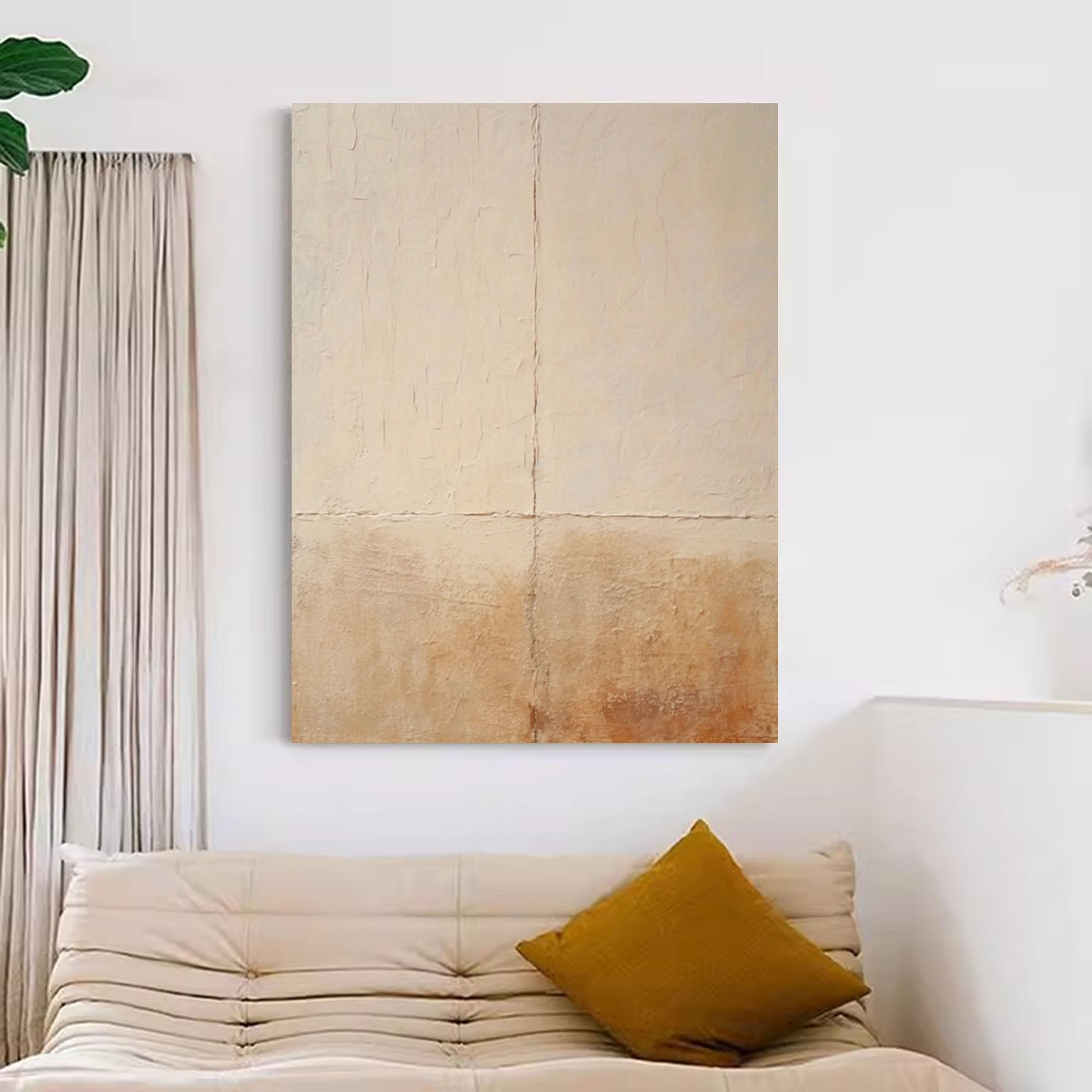 Wallart Textured Neutral Abstract Canvas