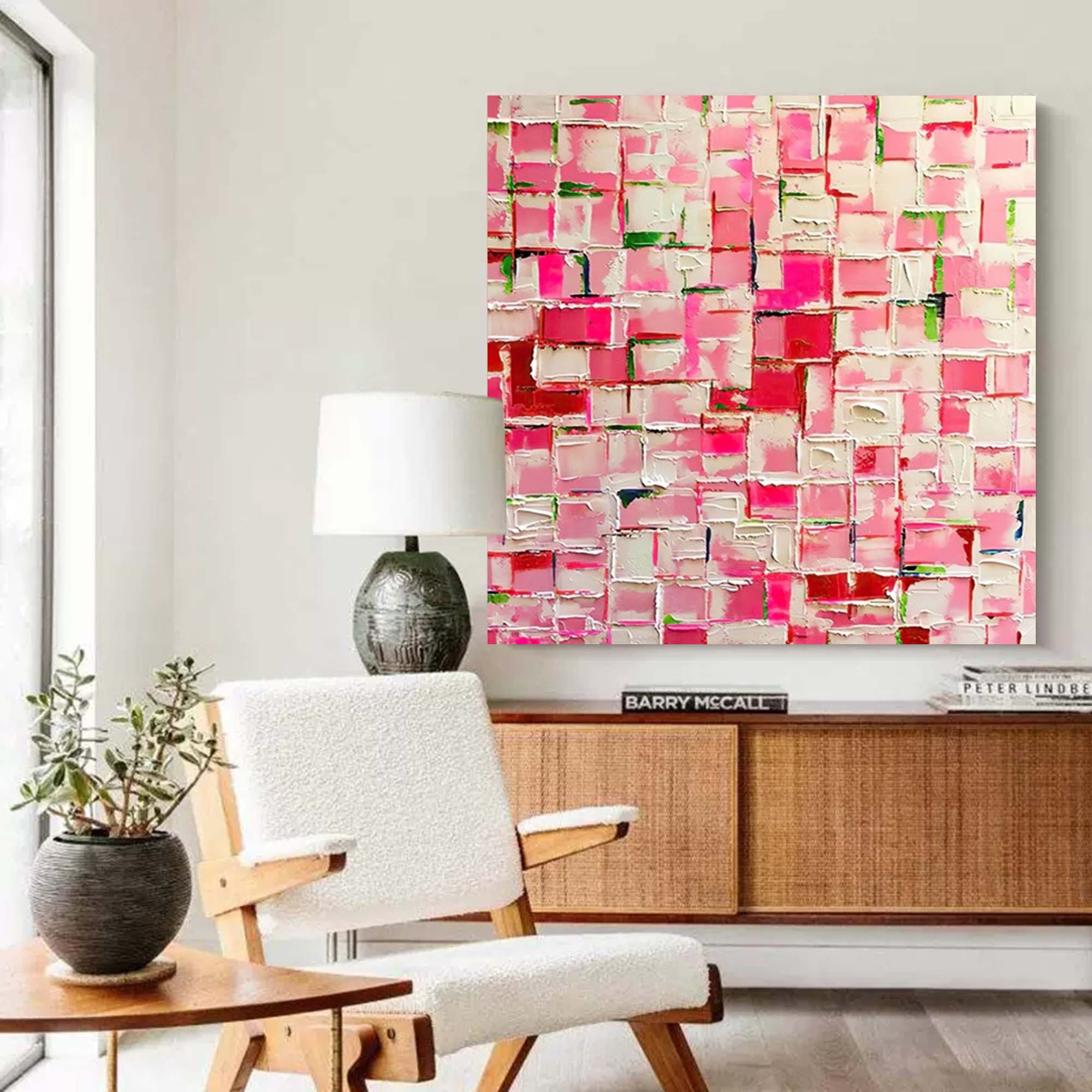 Wallart Spring Mosaic in Pink