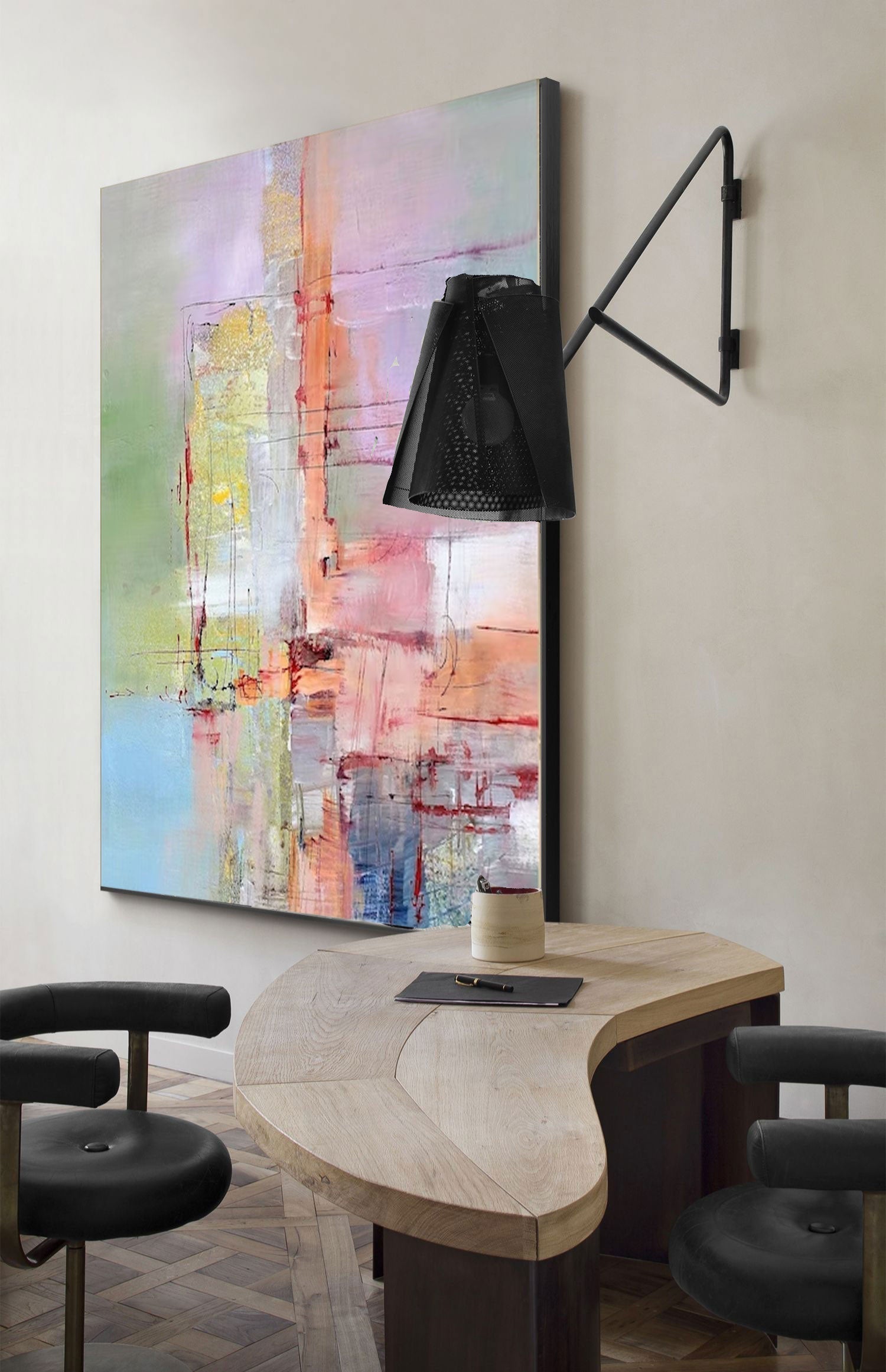 Wallart Pastel Abstract Textured Painting