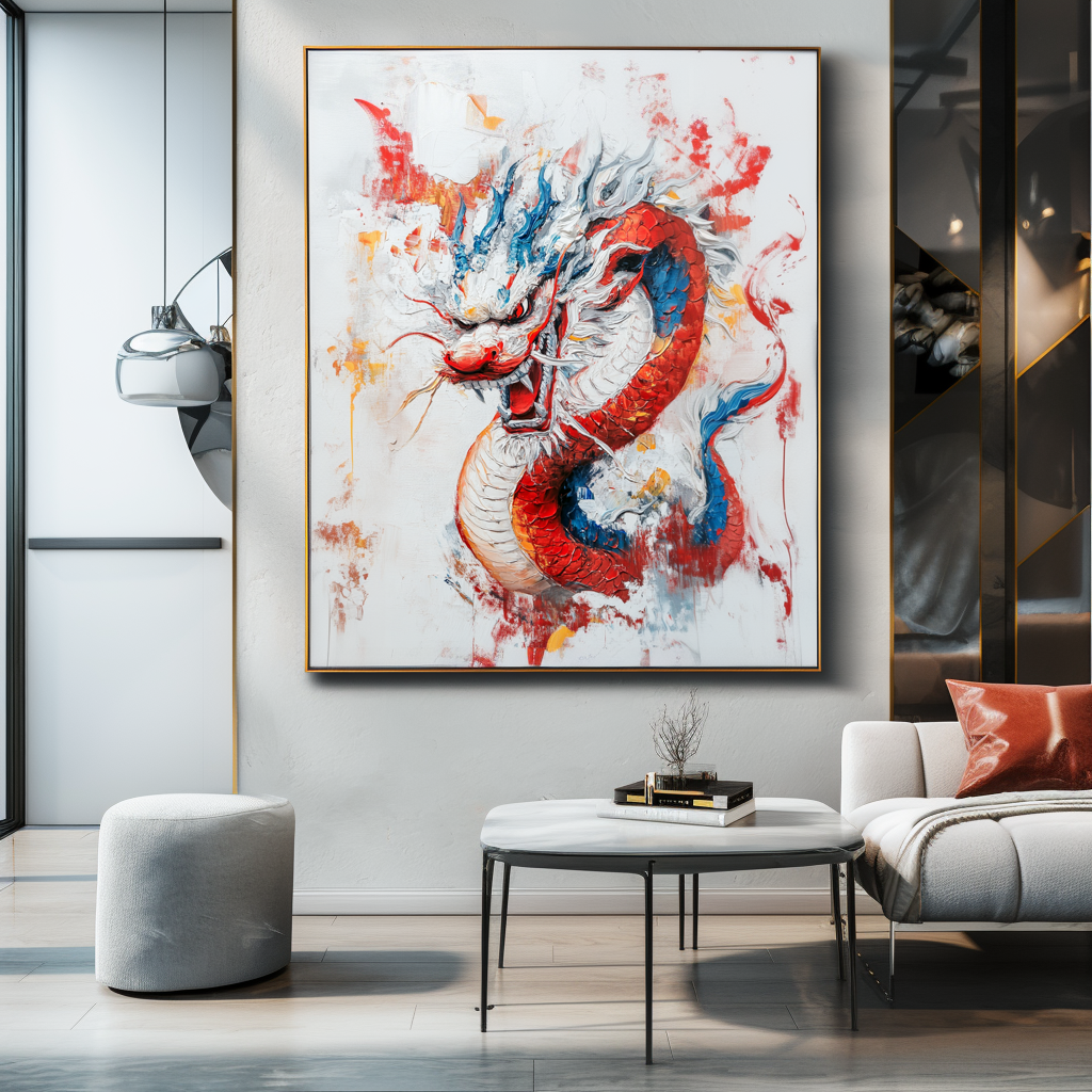 Large-scale painting of Chinese dragon texture GNM69