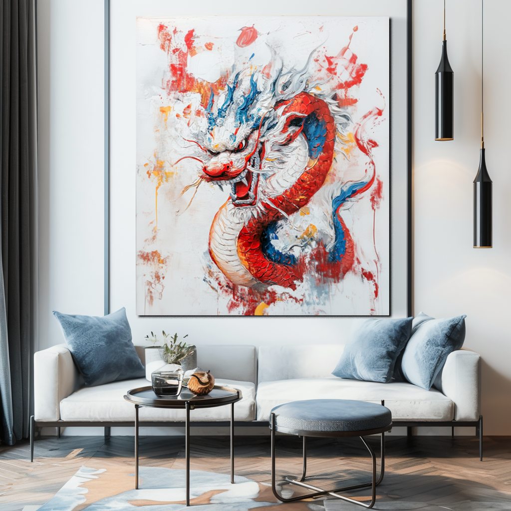 Large-scale painting of Chinese dragon texture GNM69
