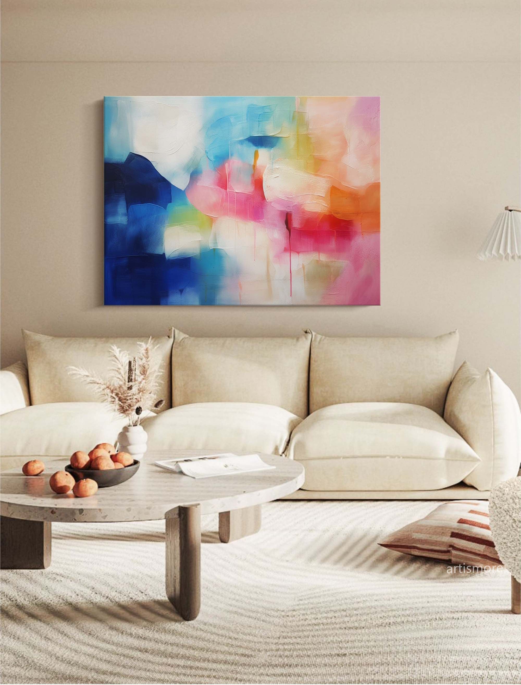 Wallart Vibrant Color Blend Abstract Art