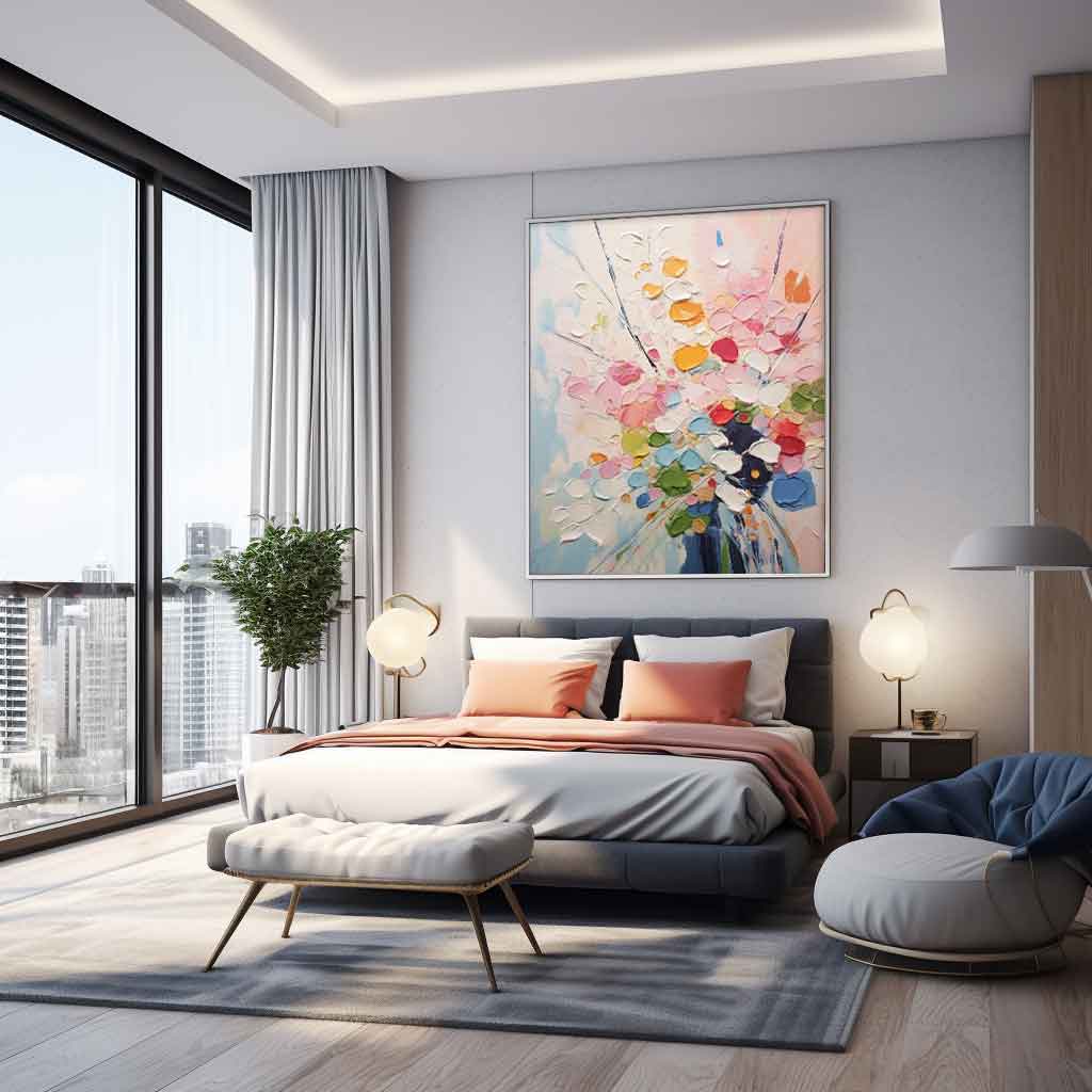 Wallart Vibrant Floral Symphony