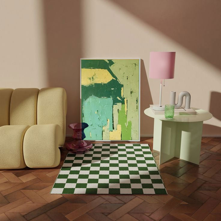 Wallart Green Toned Abstract Textured Art