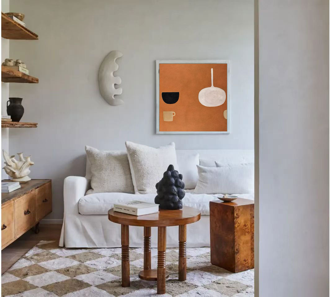 Wallart Minimalist Geometric Still Life Oil Painting