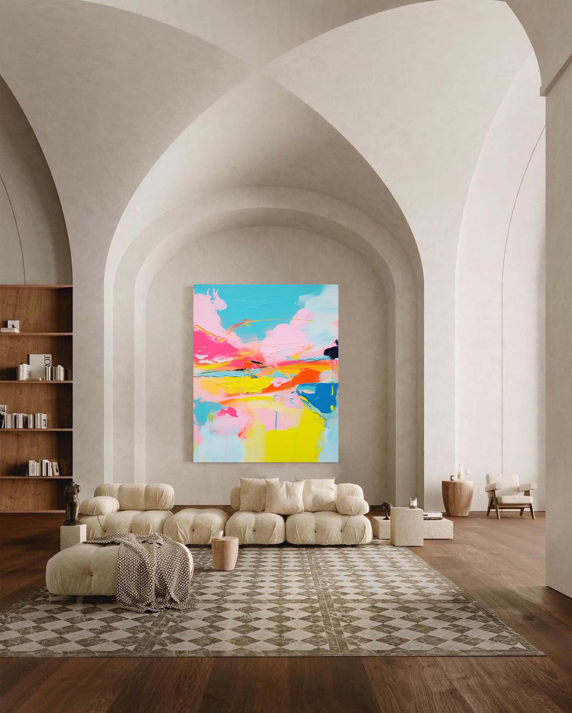 Wallart Sunset Radiance Abstract Canvas