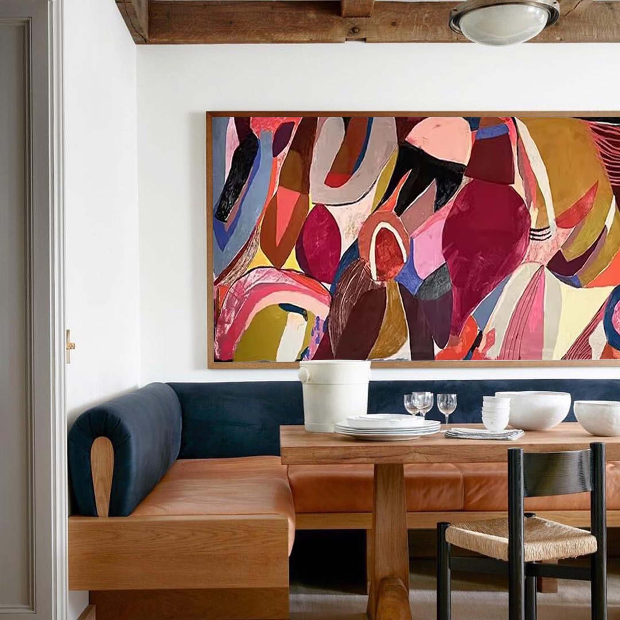 Wallart Vibrant Abstract Shapes Painting