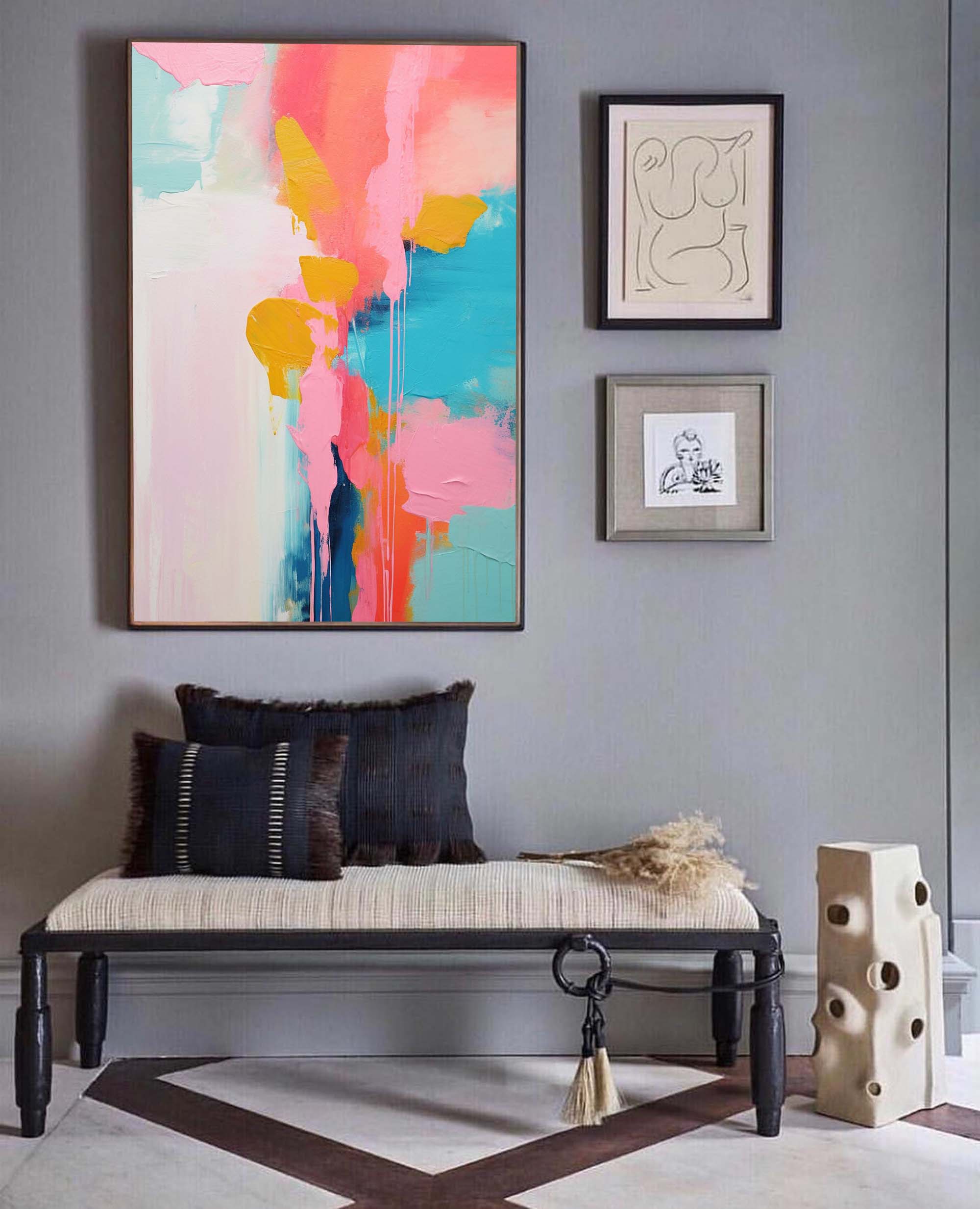 Wallart Blossom Dreams Abstract Painting