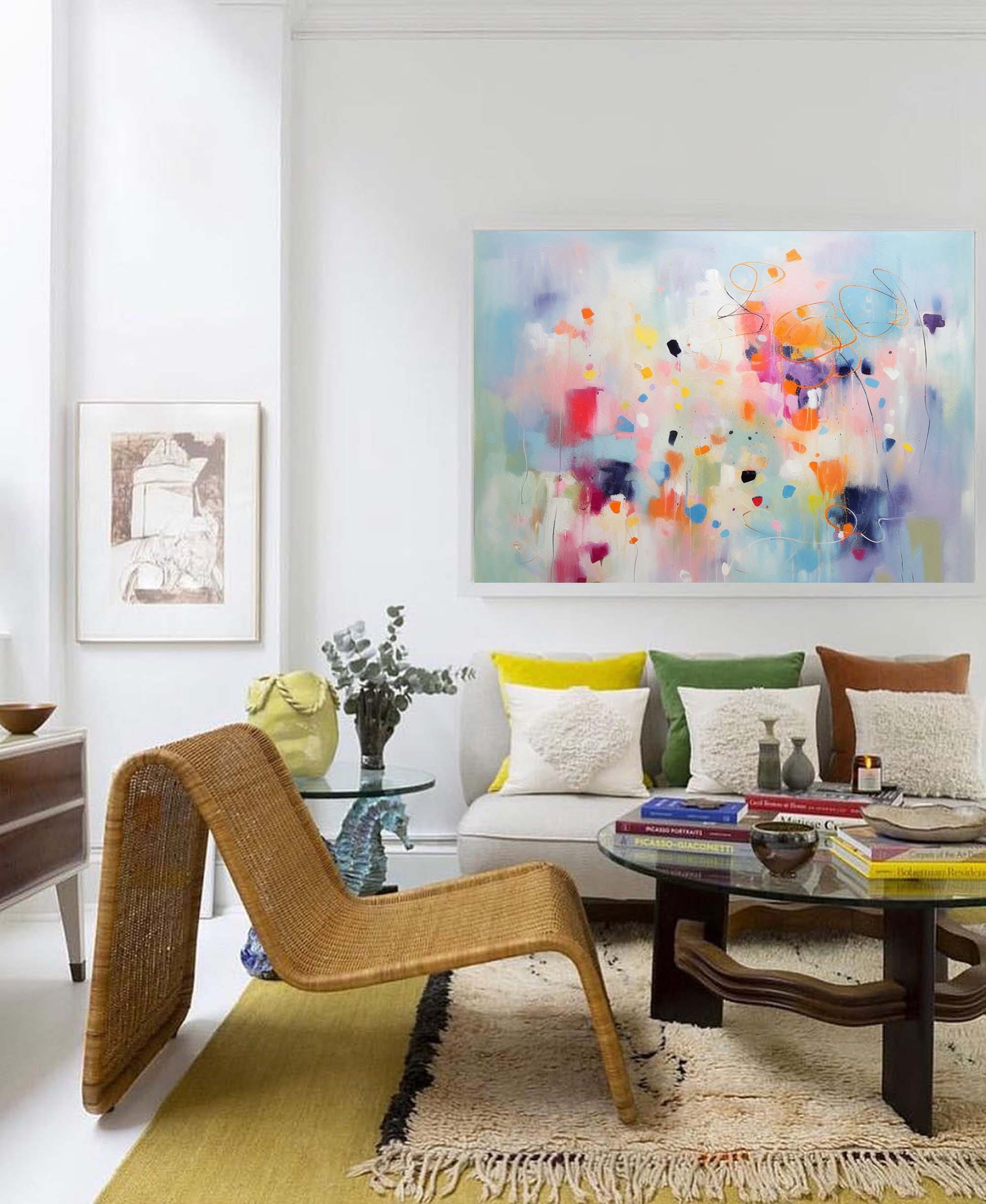 Wallart Vibrant Abstract Color Splash Art