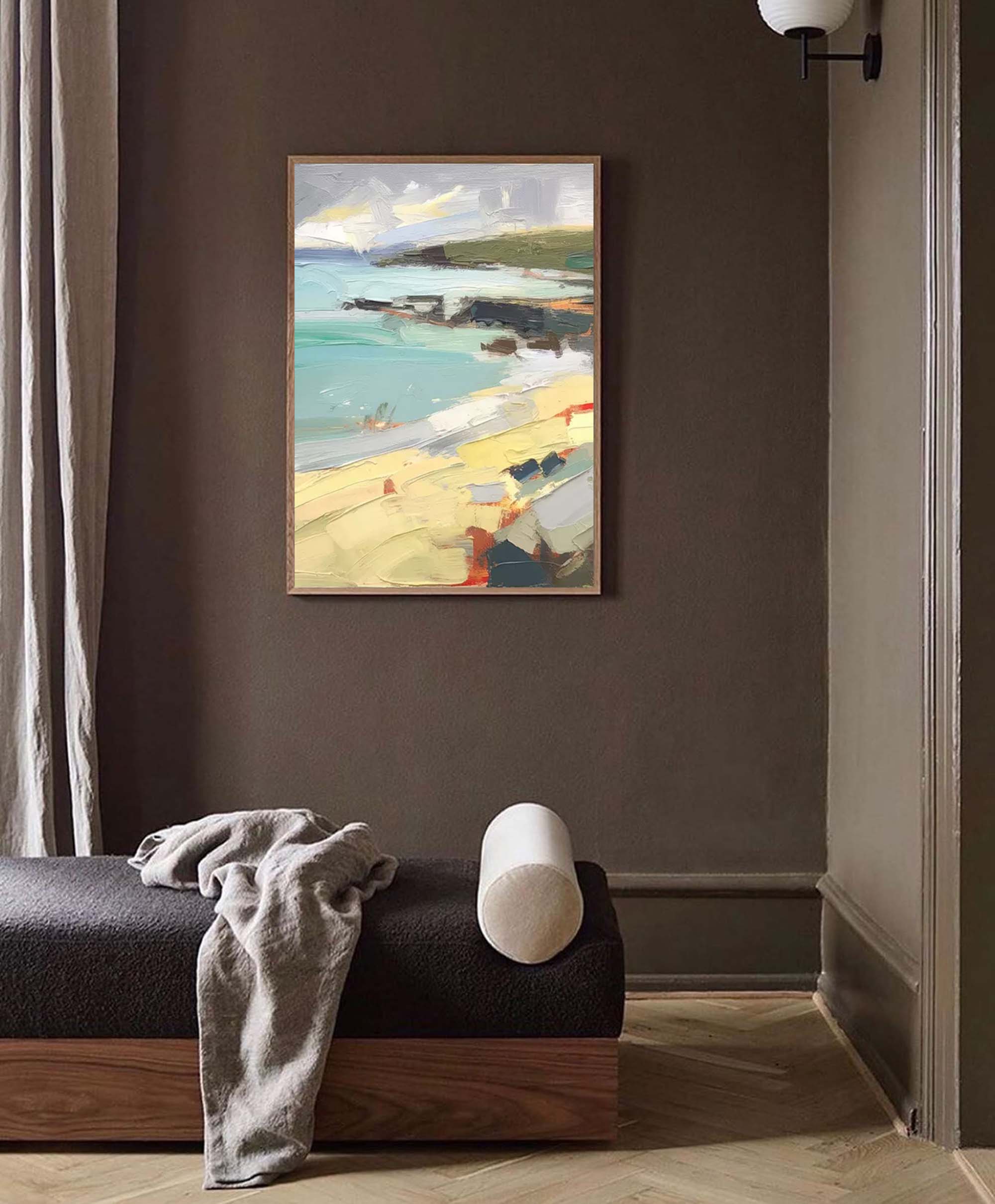 Wallart Vibrant Coastal Oil Painting