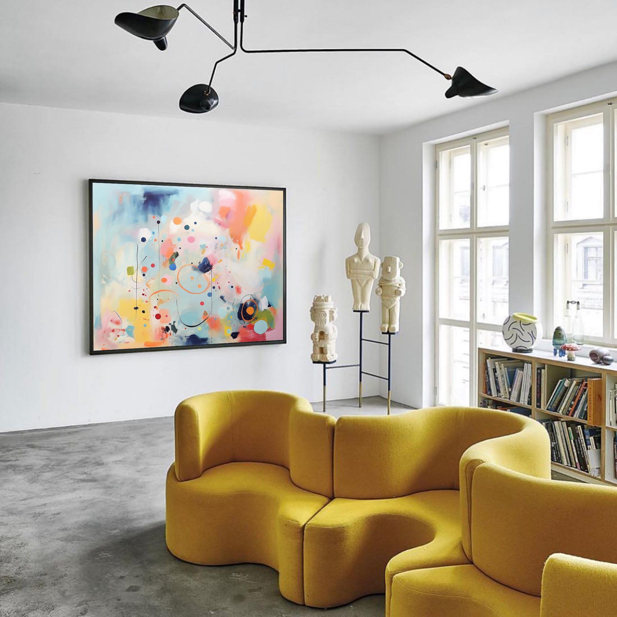 Wallart Whimsical Abstract Color Circles Art