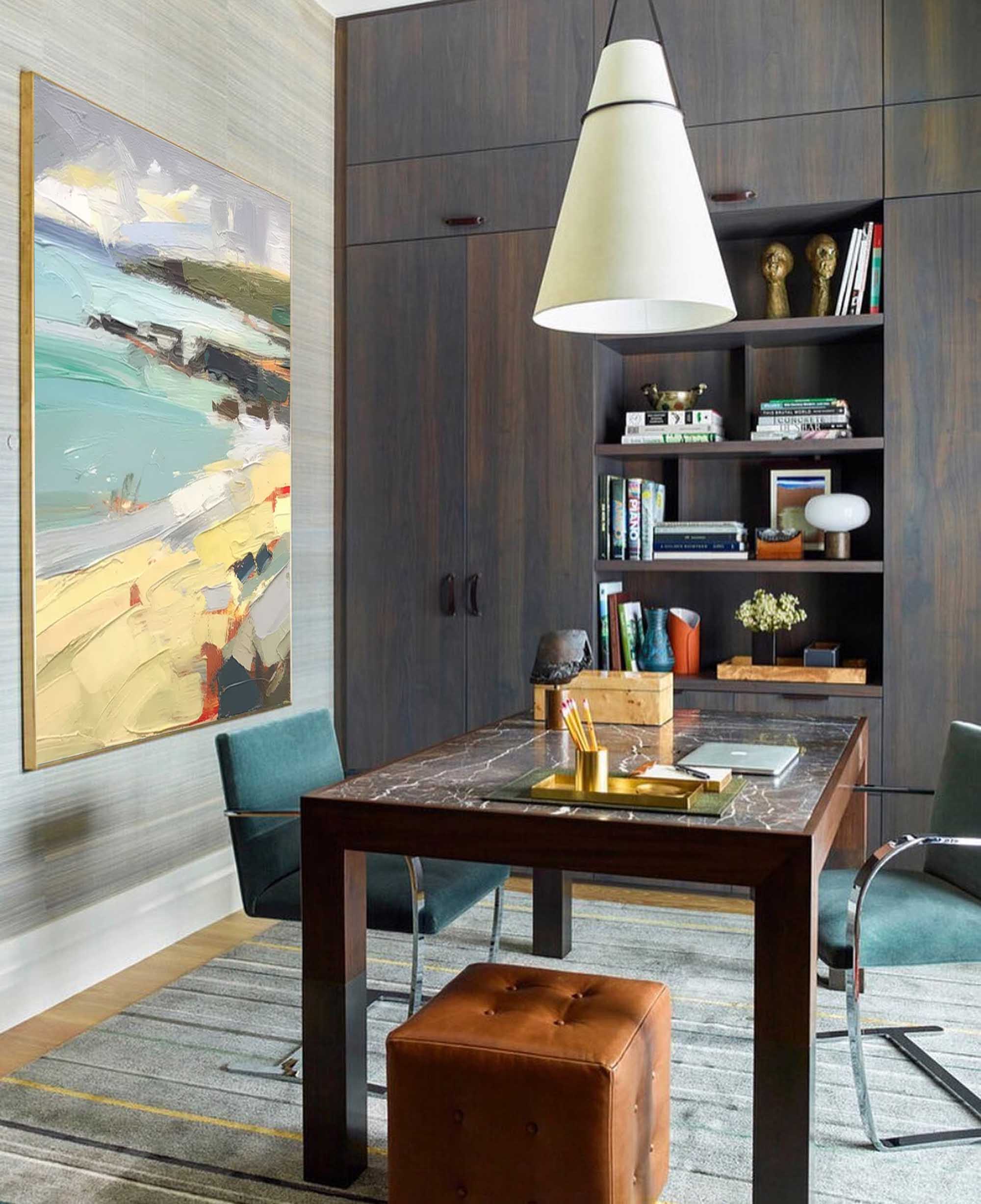 Wallart Vibrant Coastal Oil Painting