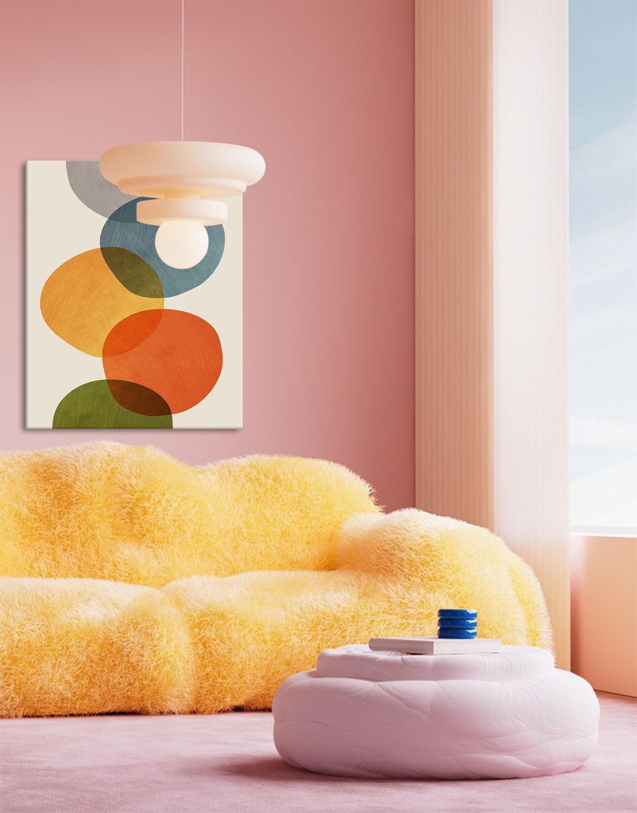 Wallart Overlapping Shapes: Earthy Abstract Flow