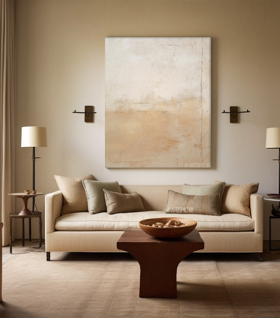 Wallart Neutral Textured Minimalist Art