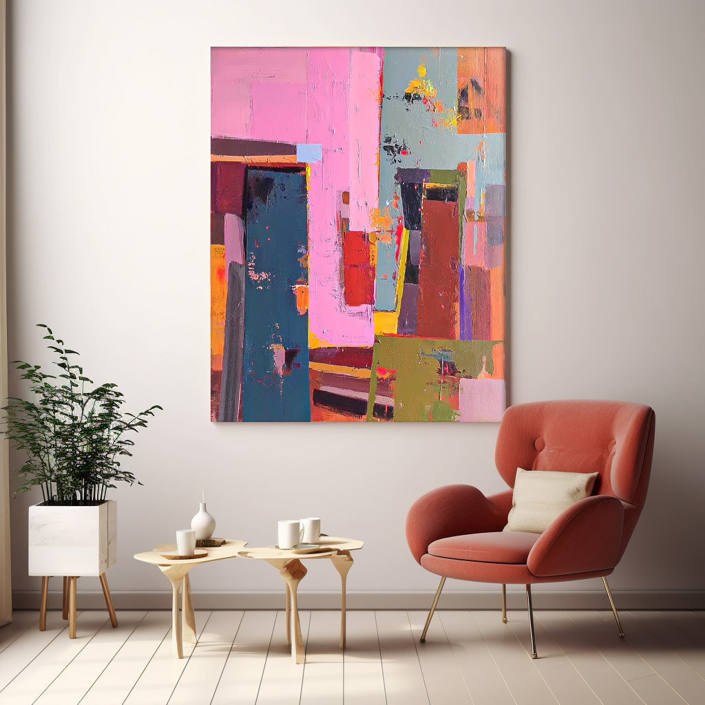 Wallart Bold Abstract Color Block Canvas Art