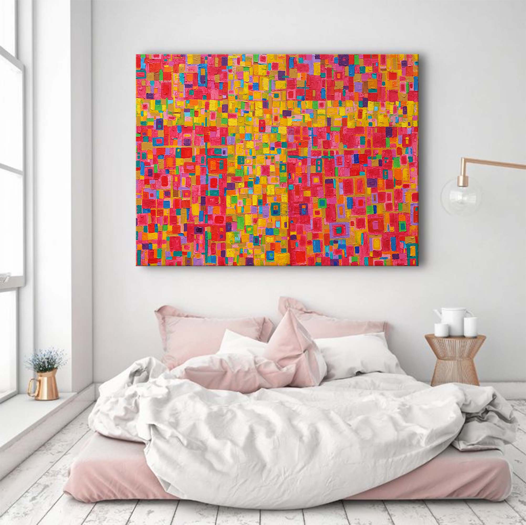 Wallart Radiant Mosaic Colorful Abstract Art