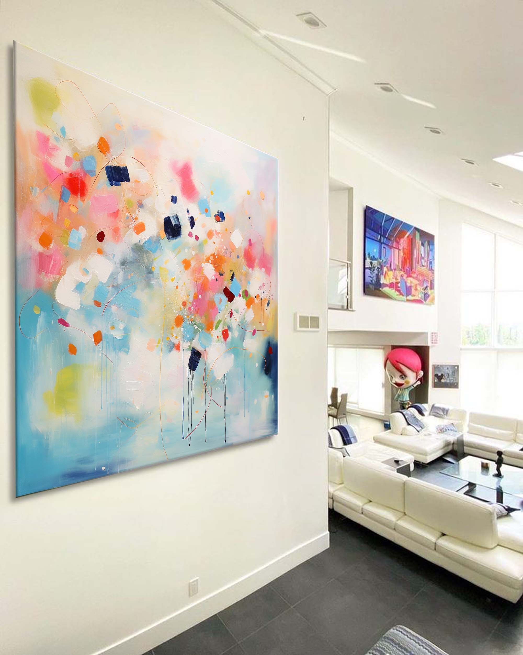 Wallart Playful Abstract Color Burst Art