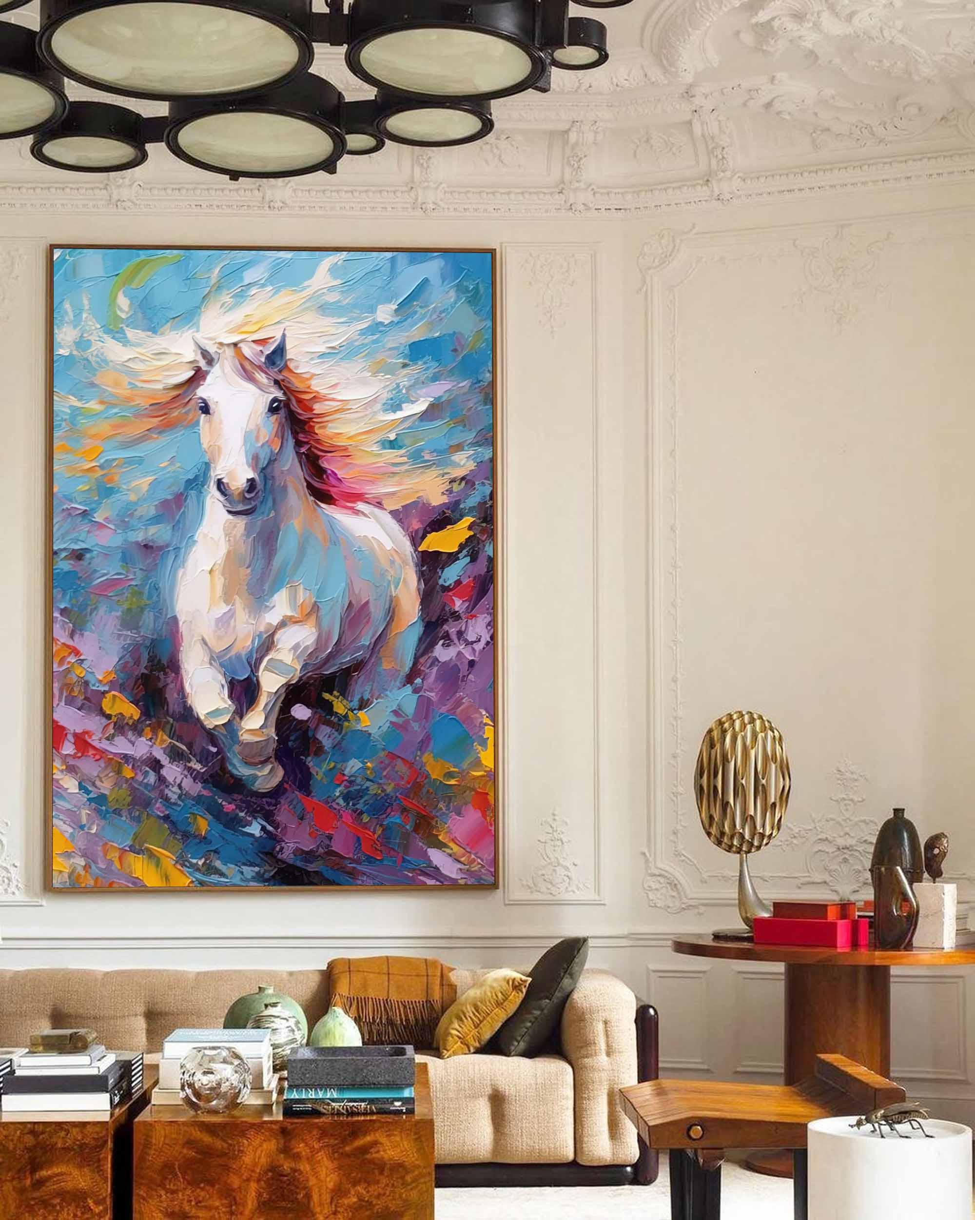 Wallart Wild Spirit – Energetic Horse Oil Painting on Canvas