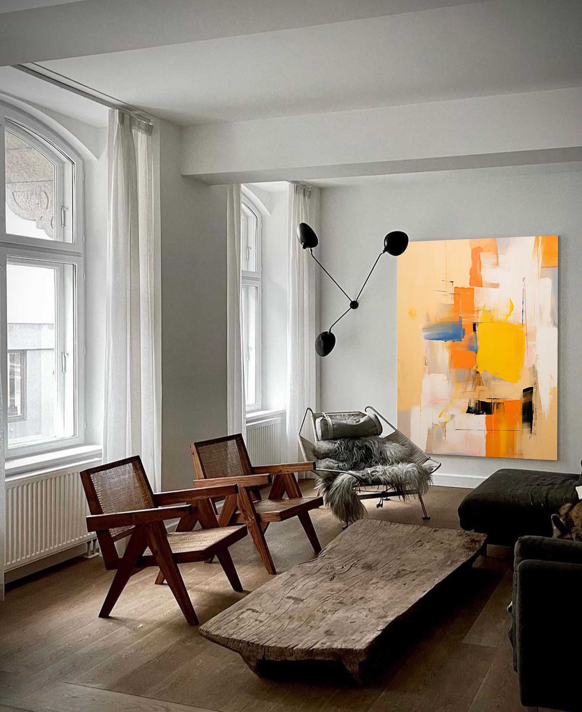 Wallart Golden Breeze in Abstract Layers