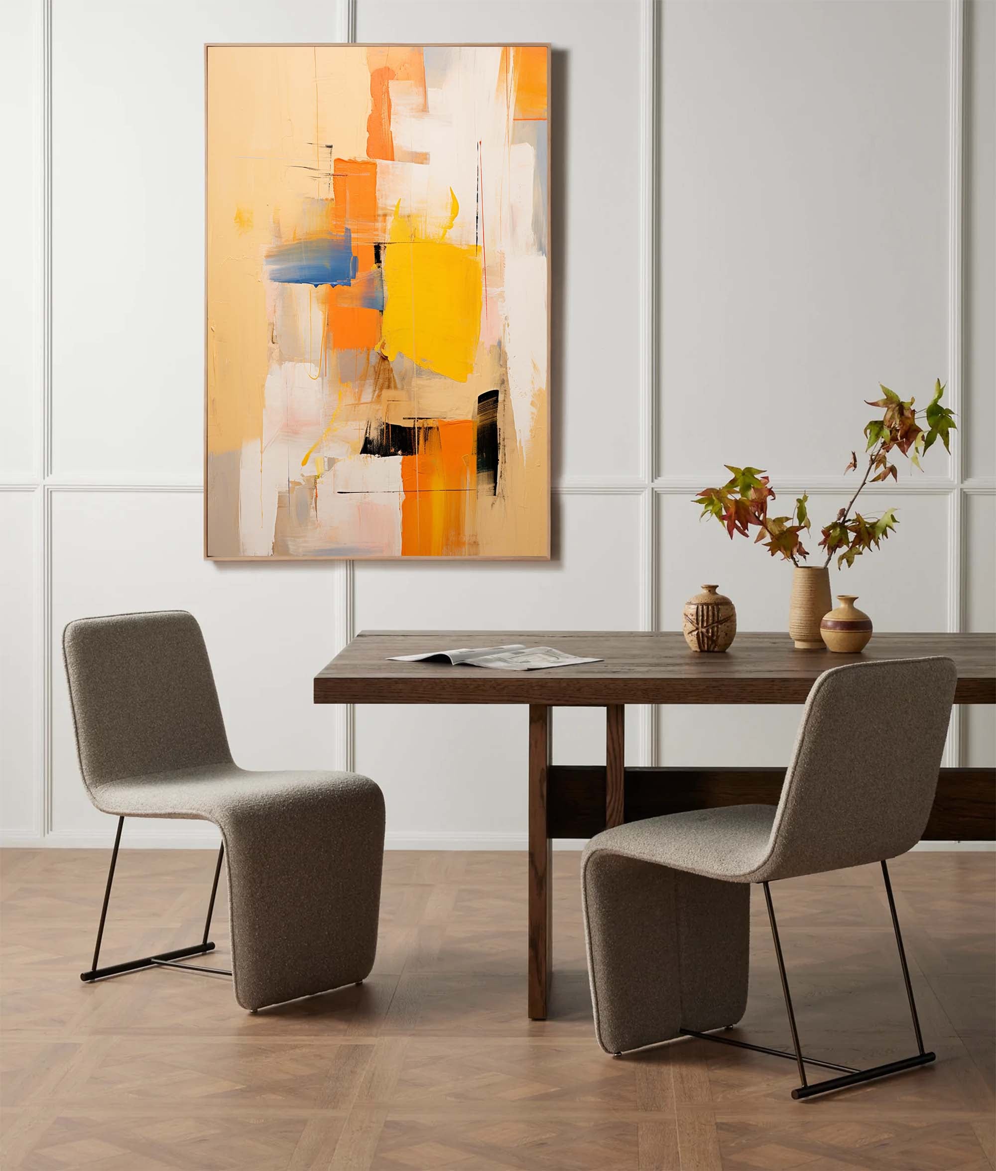 Wallart Golden Breeze in Abstract Layers