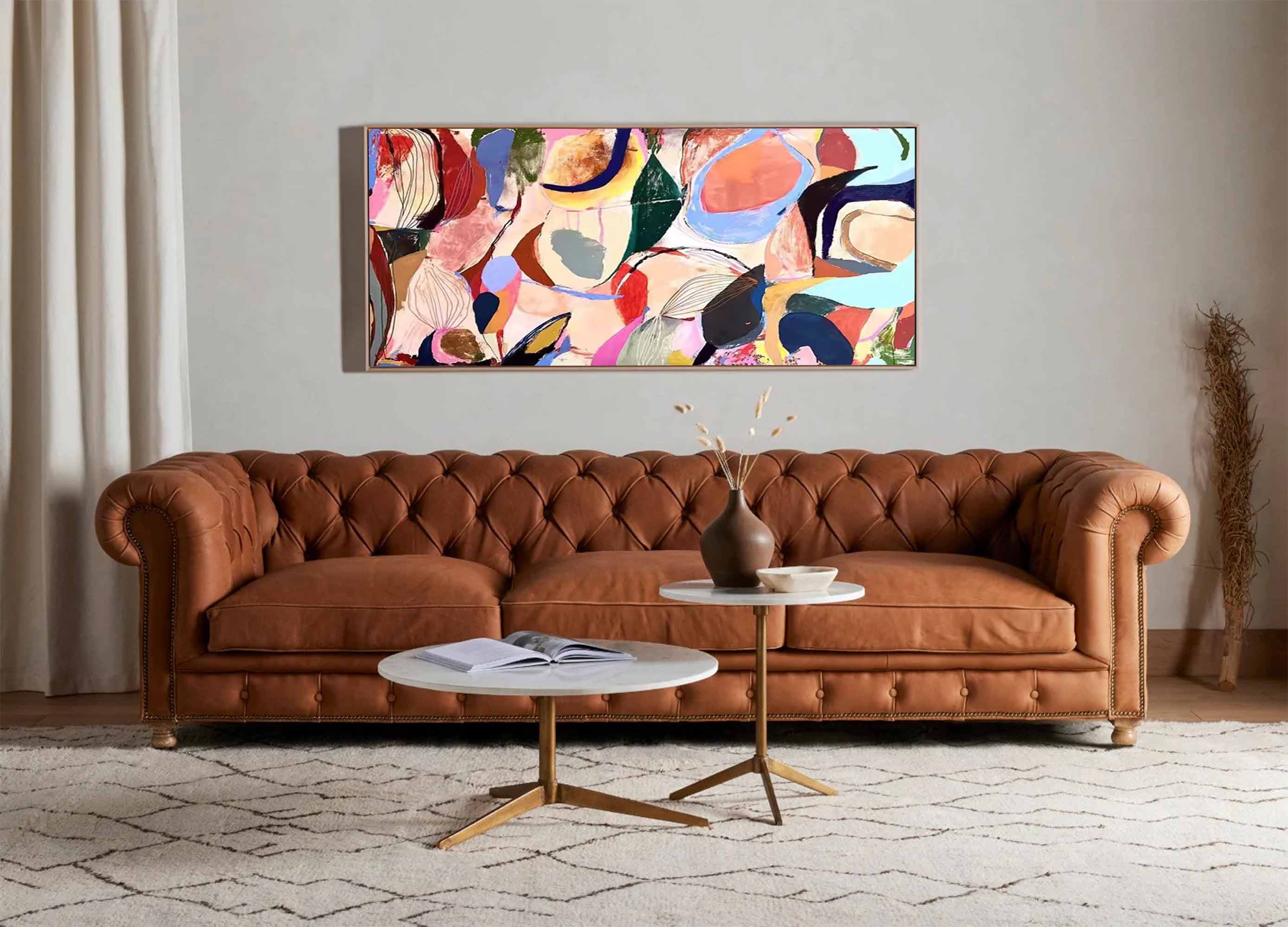 Wallart Vibrant Organic Abstract Art
