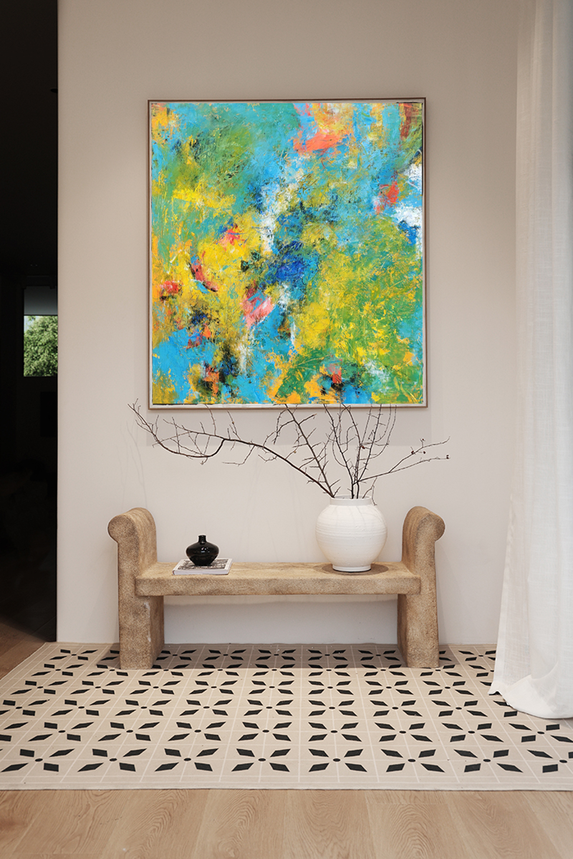 Wallart Vibrant Chaos: Abstract Color Burst
