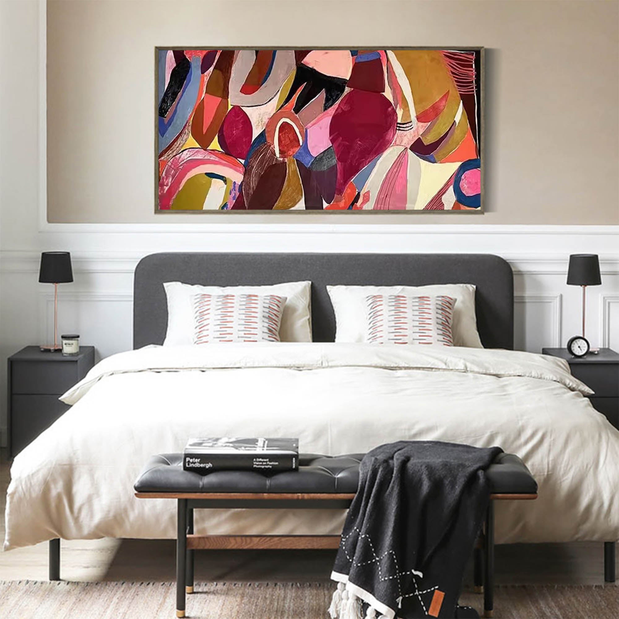 Wallart Vibrant Abstract Shapes Painting