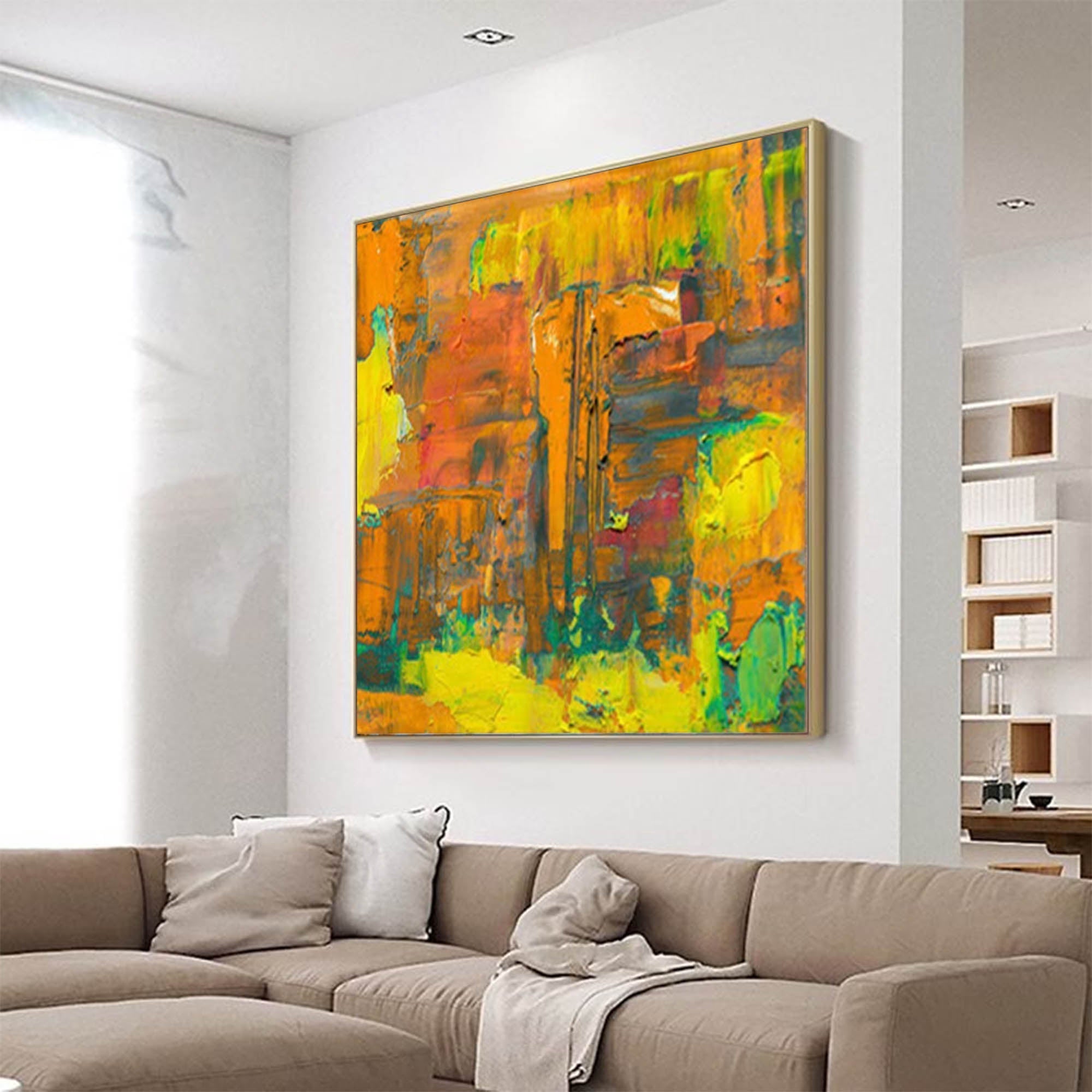Wallart Vibrant Abstract Textured Canvas
