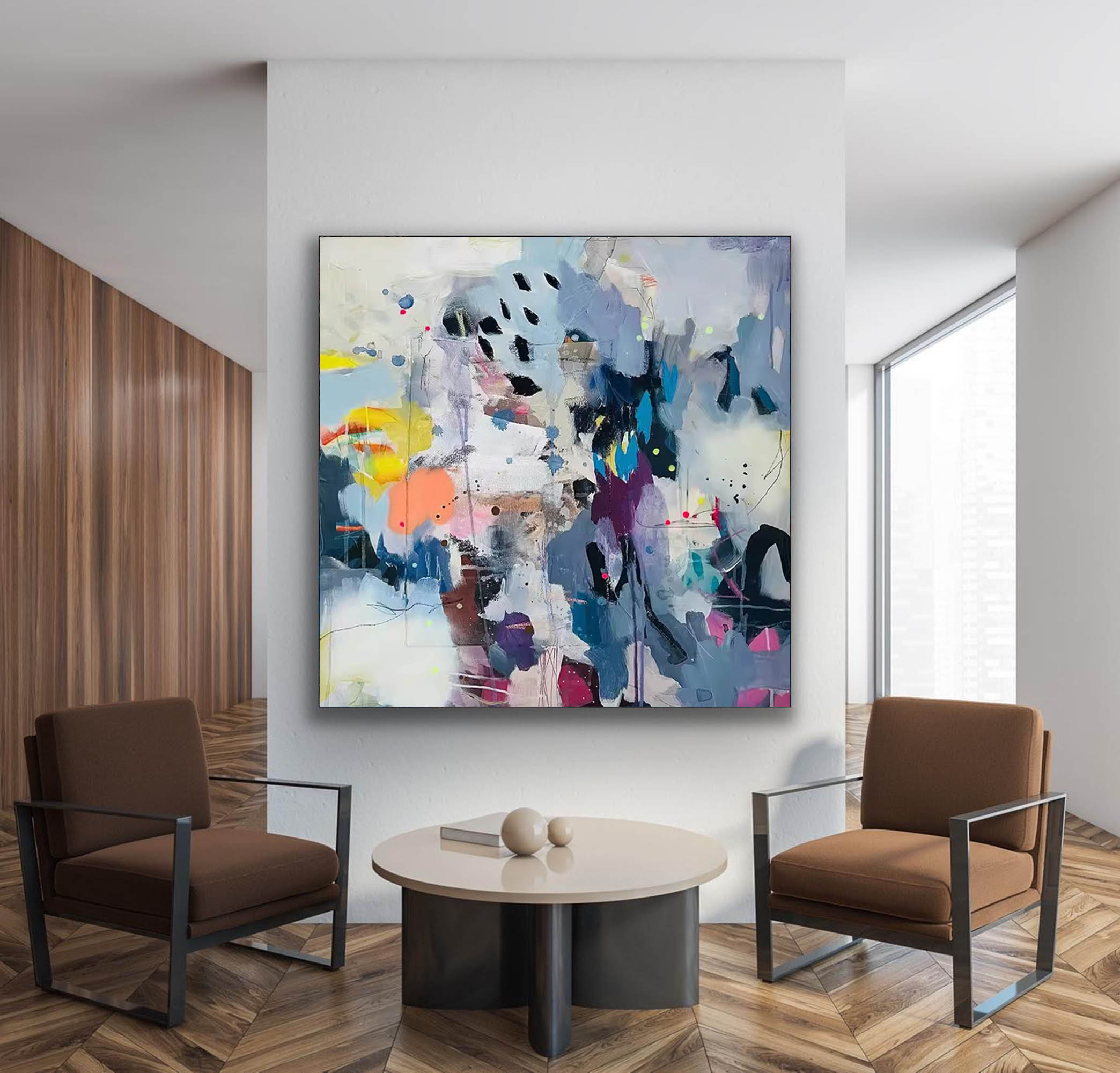 Wallart Dreamy Abstract Colorful Art