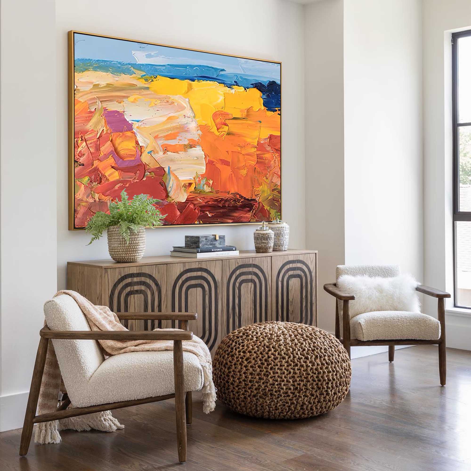 Wallart Bold Landscape Abstract Oil Art
