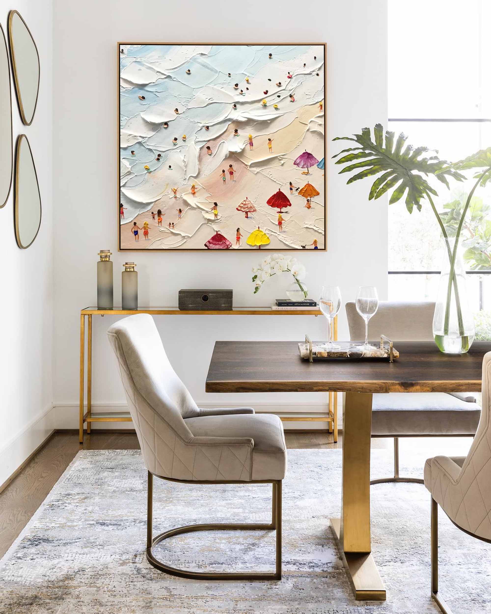 Wallart Summer Beach Vibes: Textured Coastal Life