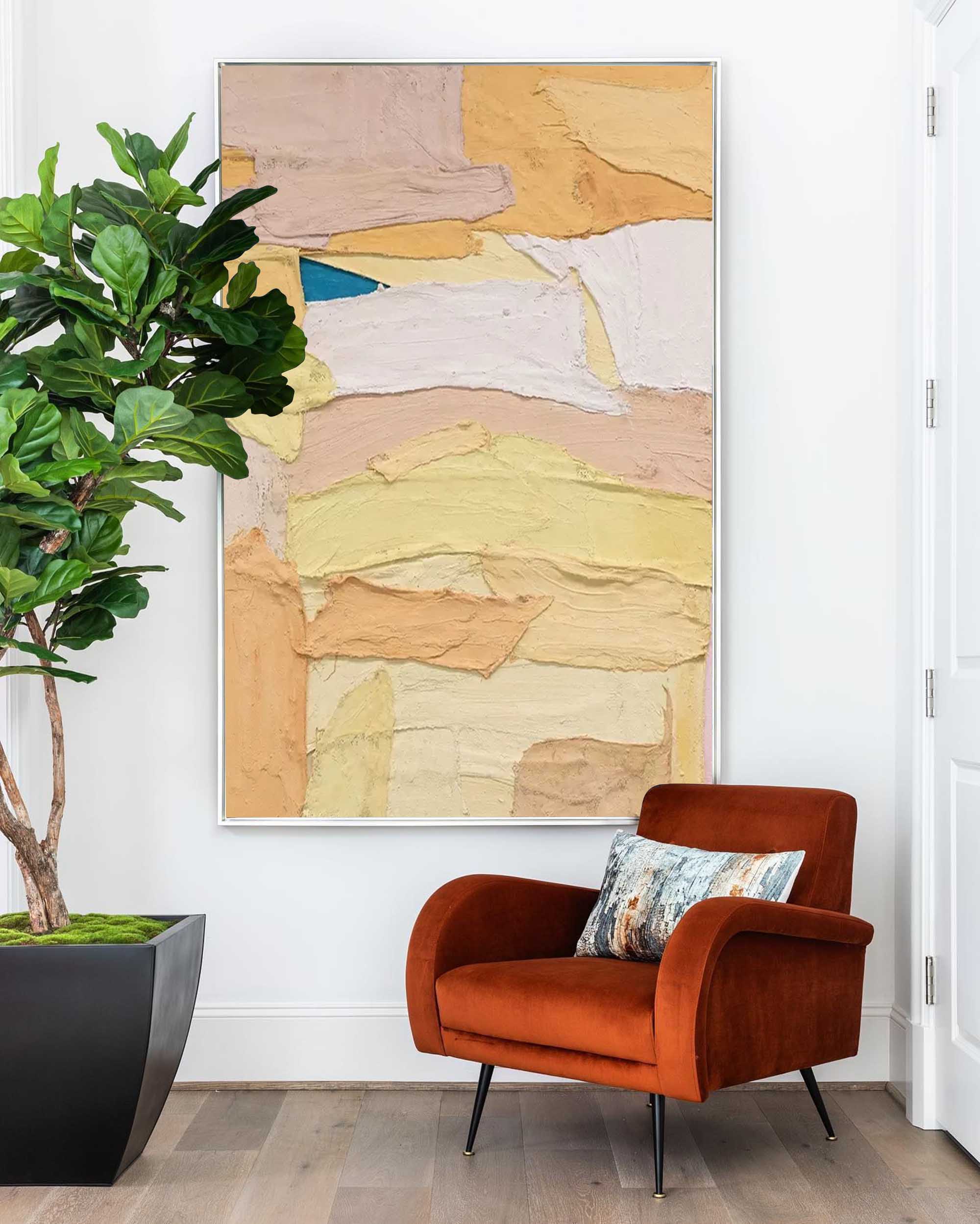 Wallart Layered Pastel Abstract Texture Art