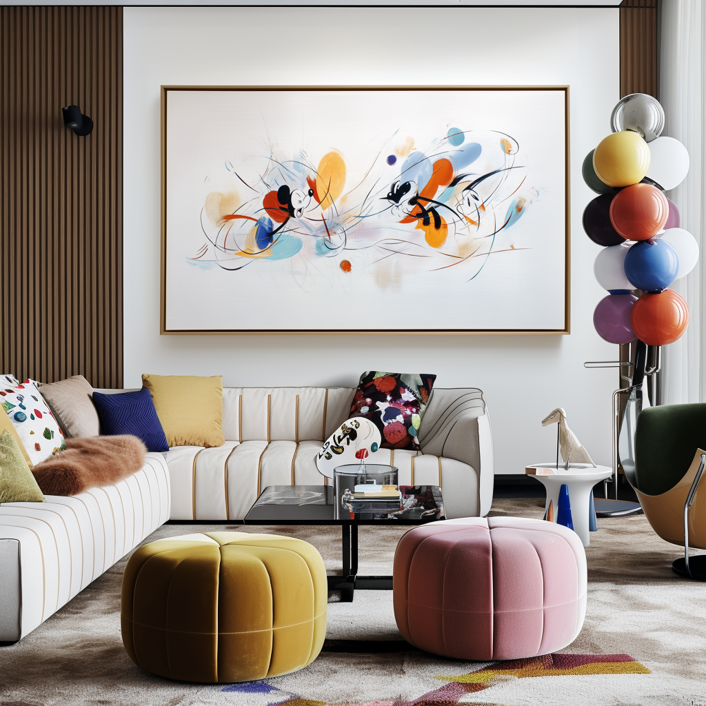 Velocity Play – Abstract Cartoon Duo Graffiti | Colorful Textured Pop Art Canvas