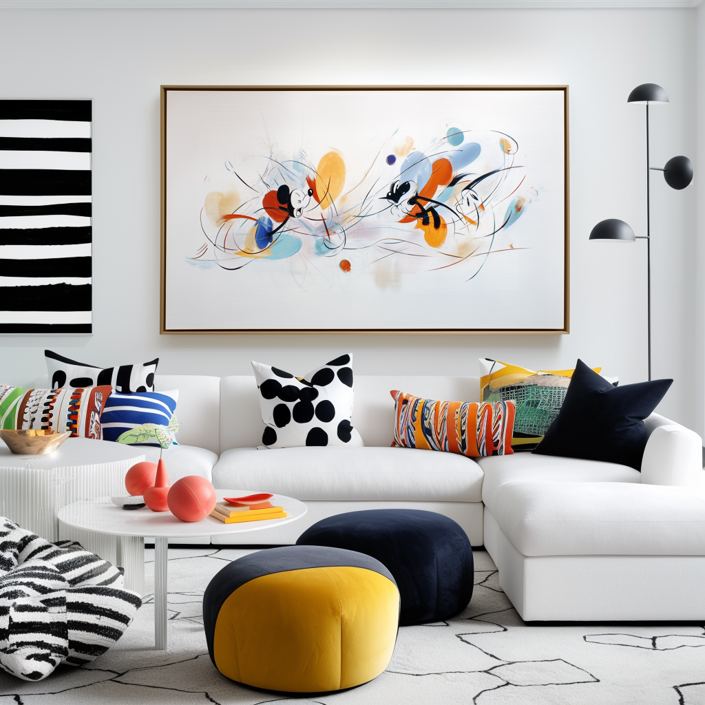 Velocity Play – Abstract Cartoon Duo Graffiti | Colorful Textured Pop Art Canvas