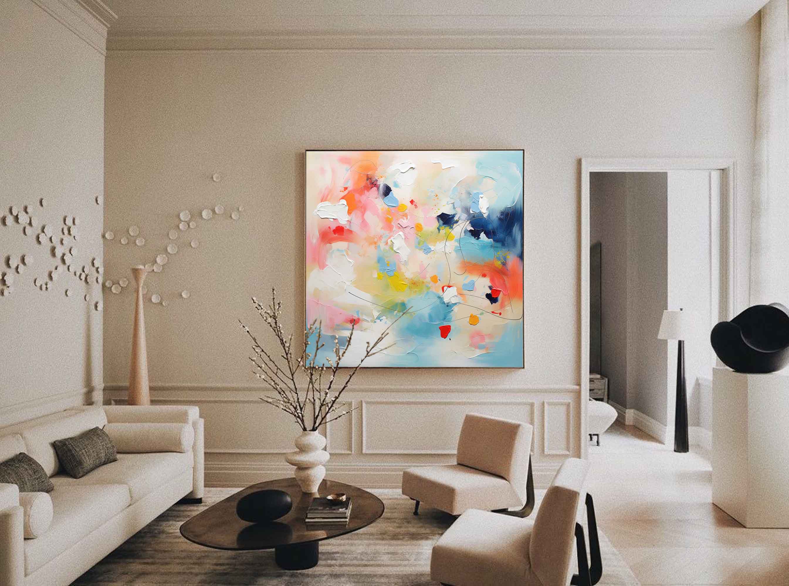Wallart Vibrant Abstract Color Motion Art