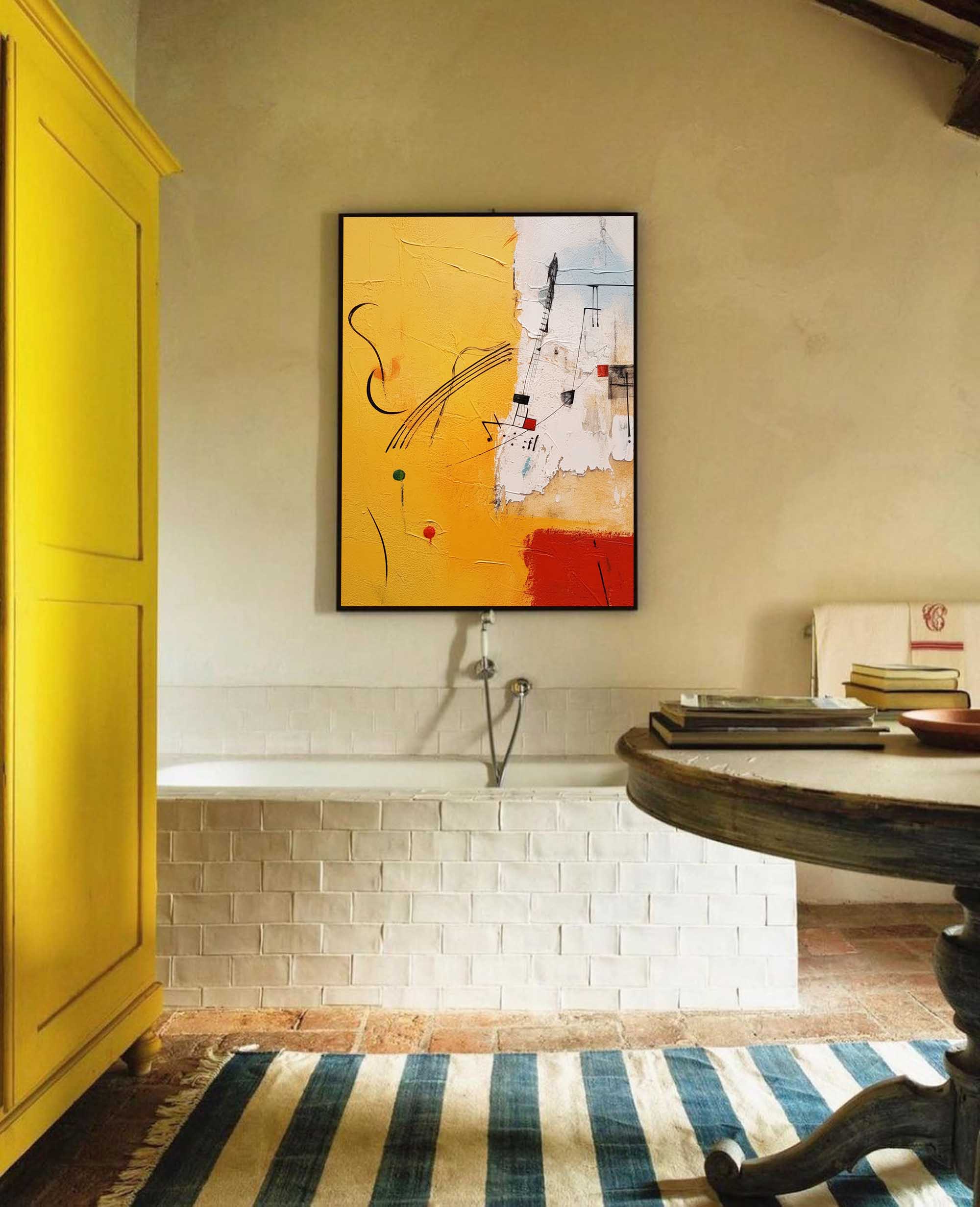 Wallart Abstract Musical Rhythm Canvas