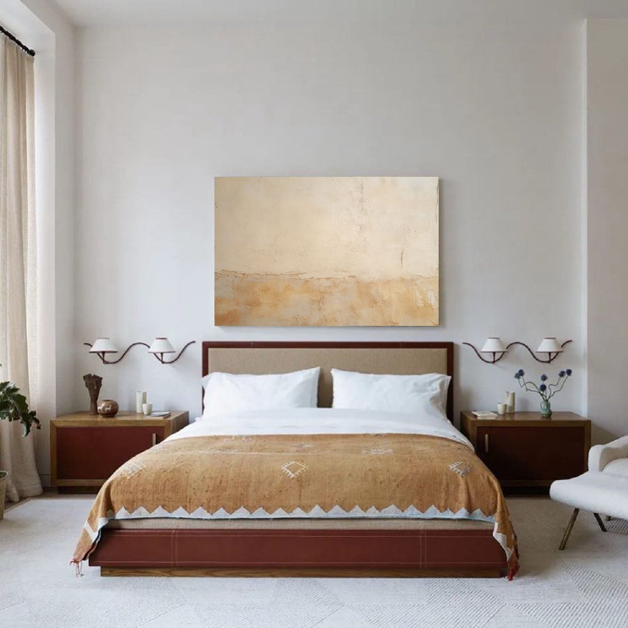 Wallart Earthy Textured Minimalist Canvas