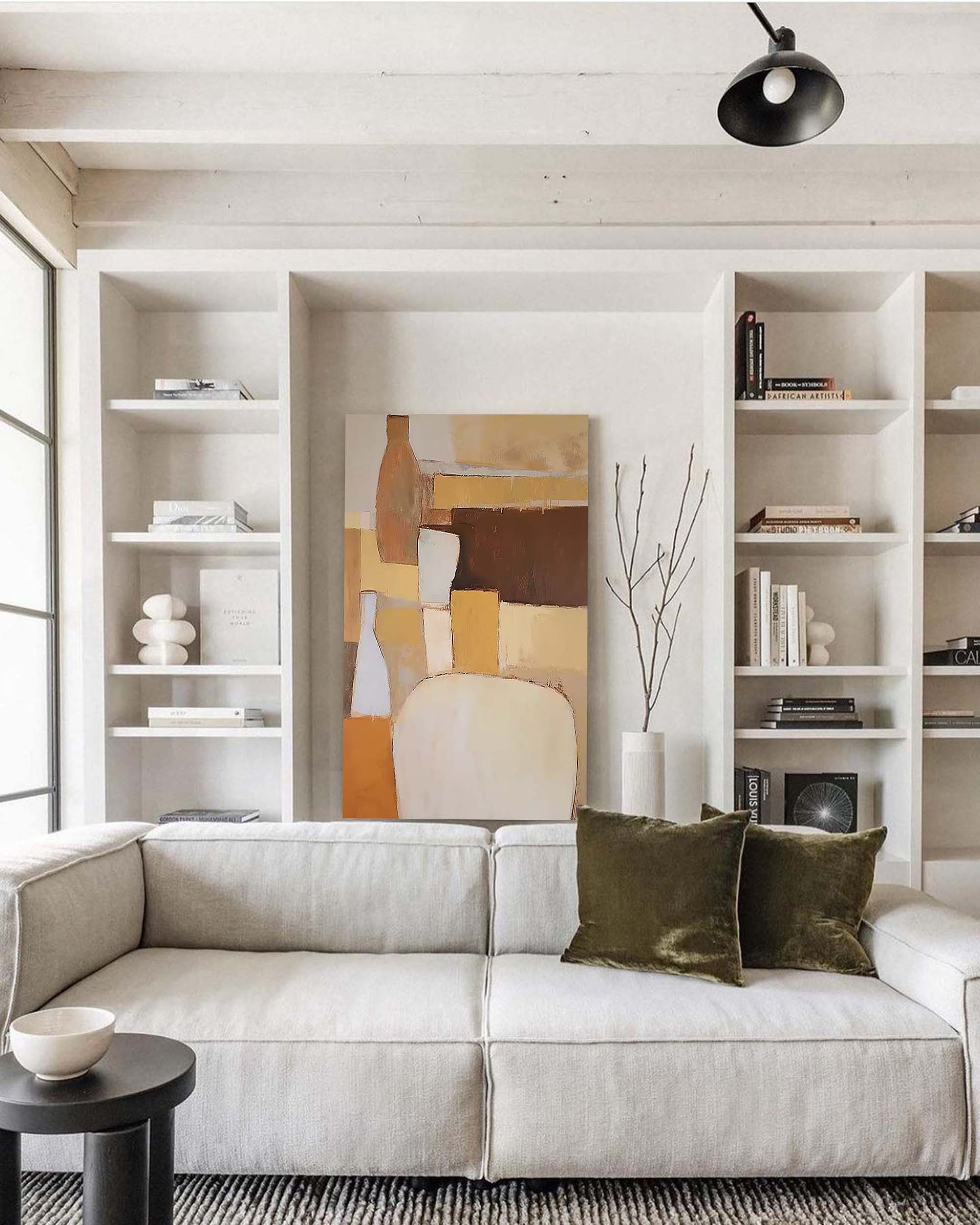 Wallart Minimalist Neutral Tones Abstract Oil Painting