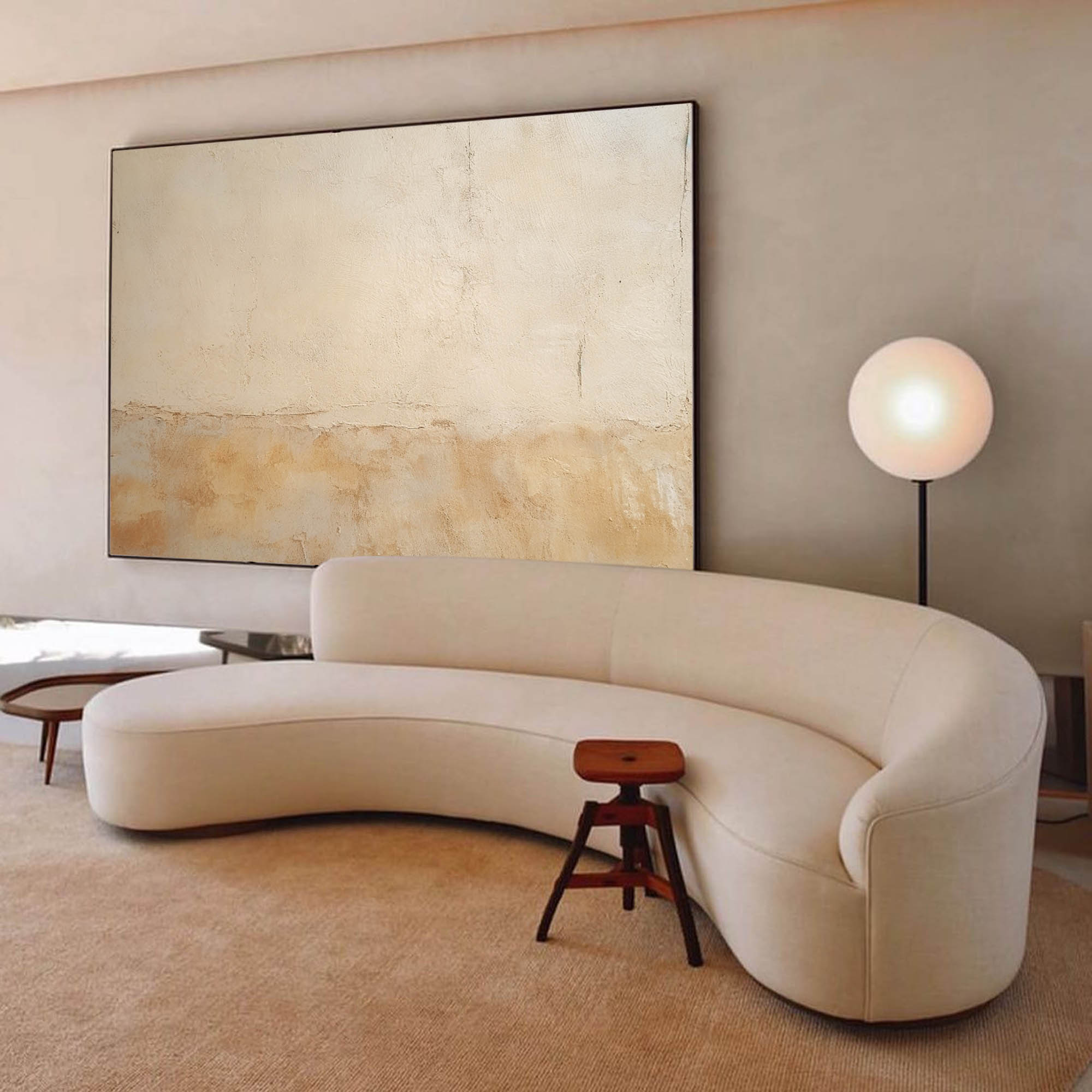 Wallart Earthy Textured Minimalist Canvas