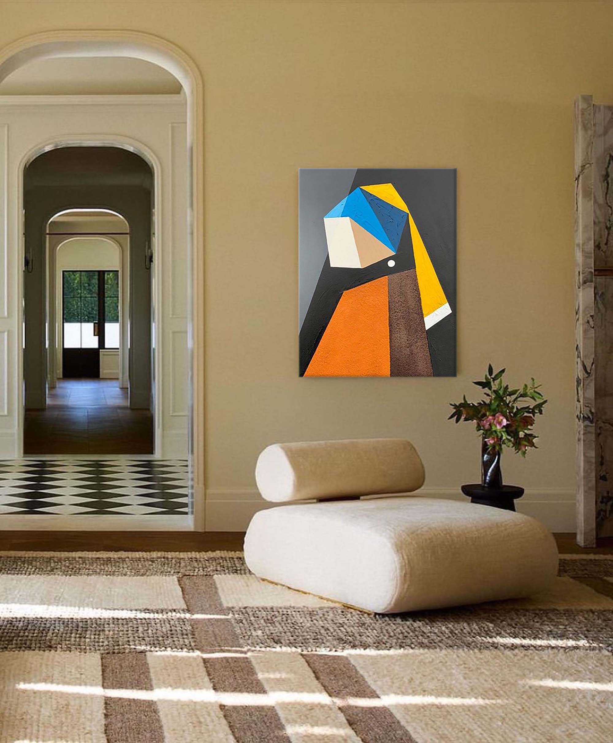 Wallart Geometric Minimalist Portrait Abstract Art